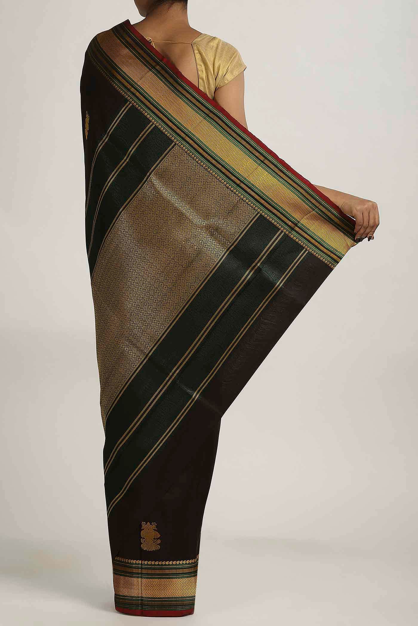 Black Kanchipuram Silk Saree