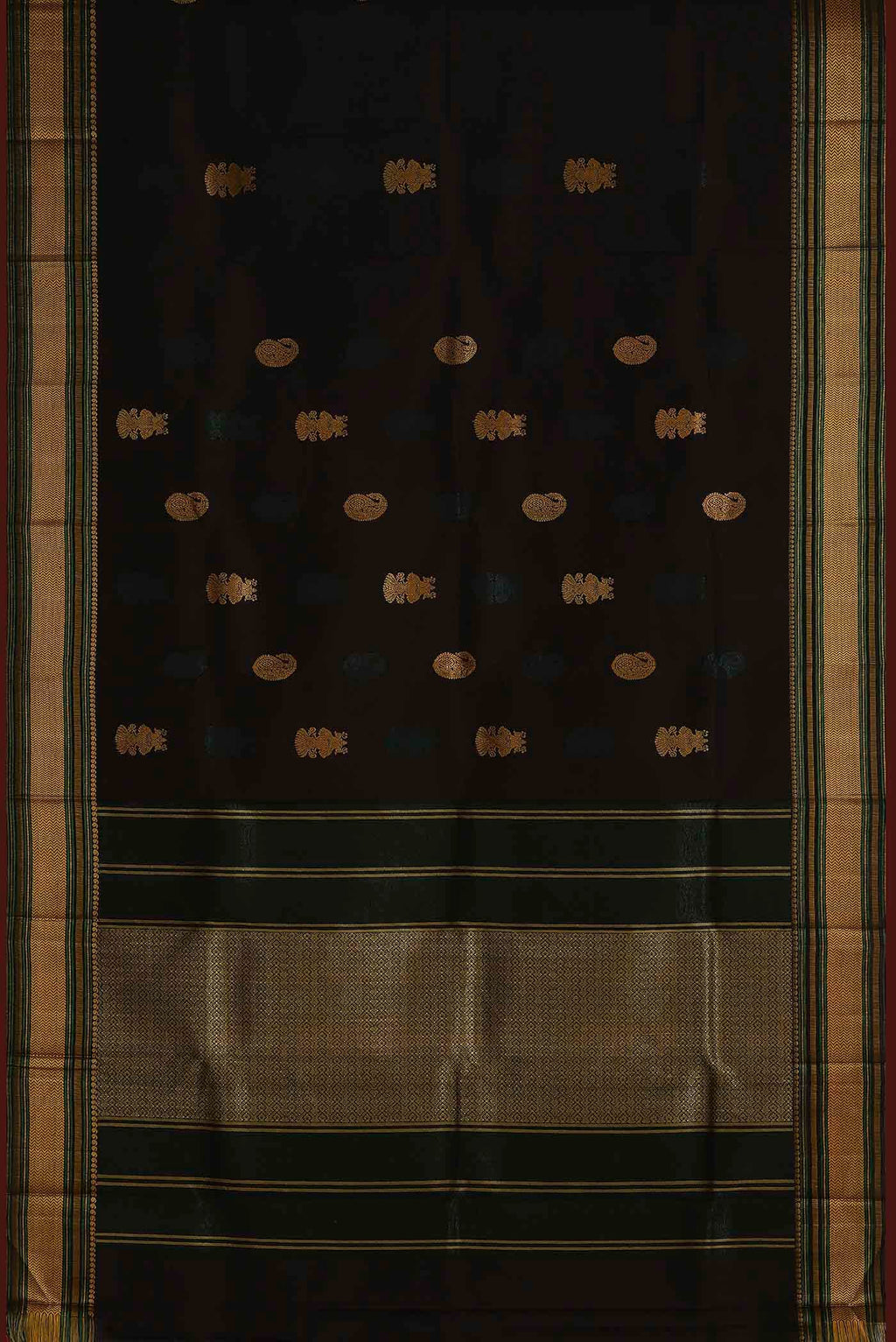 Black Kanchipuram Silk Saree