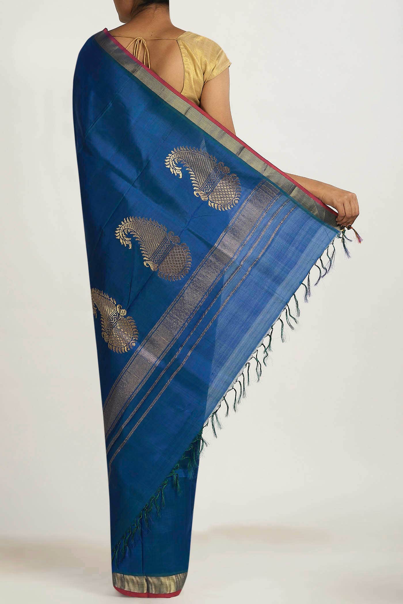 Blue Kanchipuram Silk Saree