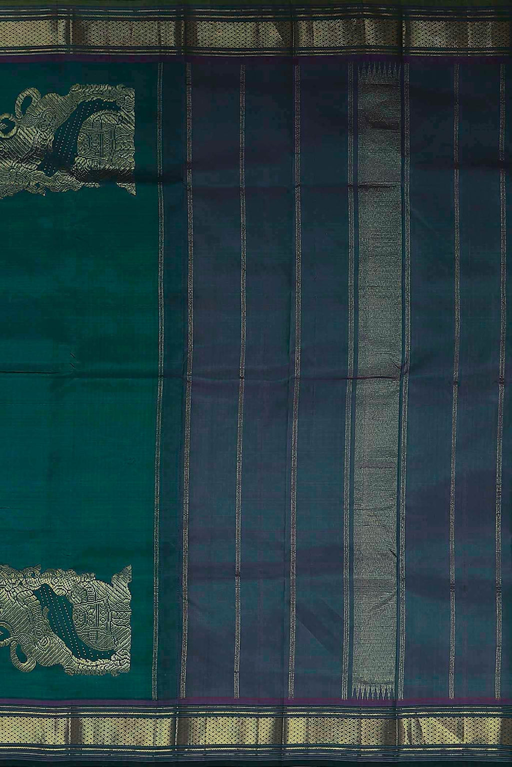 Blue Kanchipuram Silk Saree