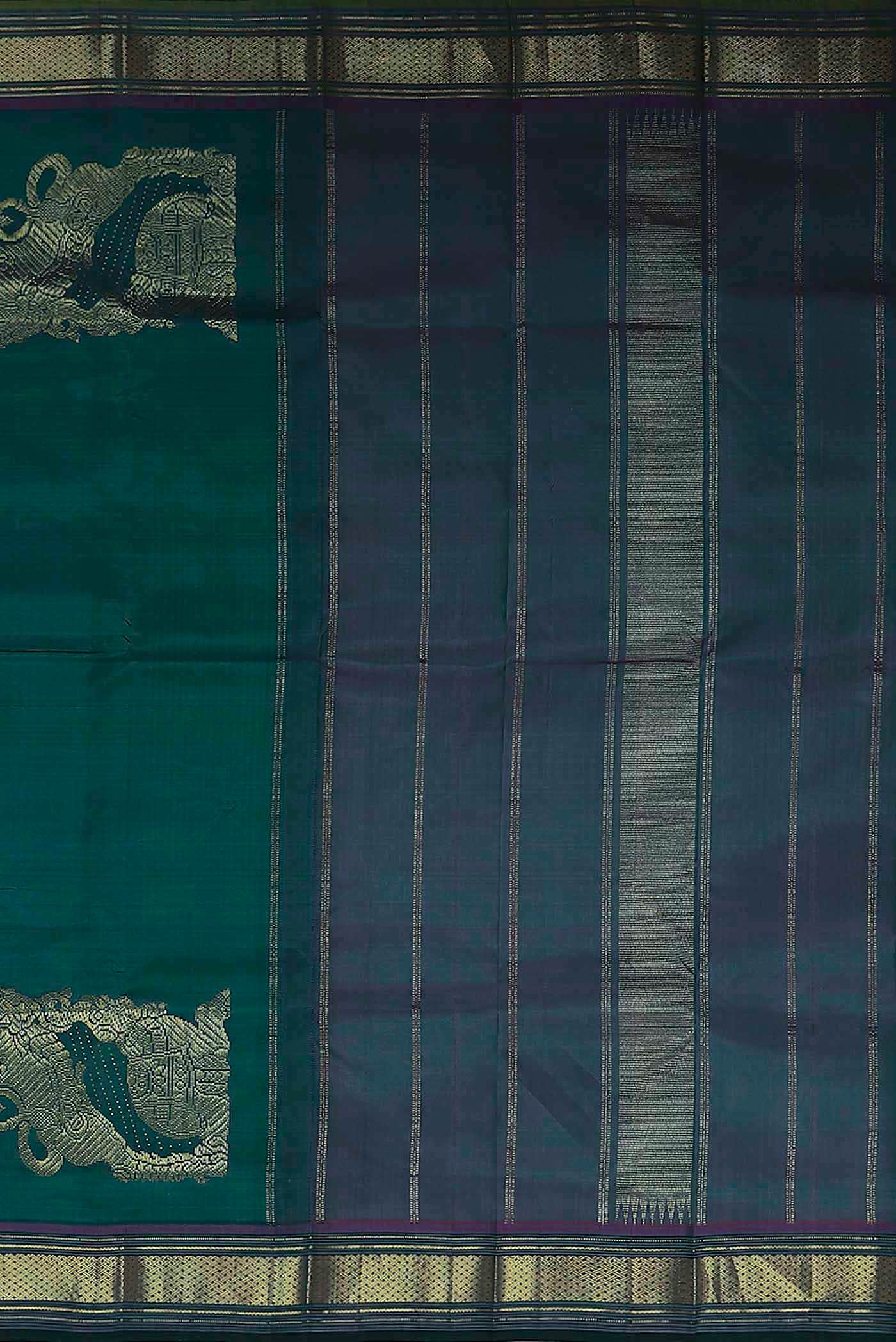 Blue Kanchipuram Silk Saree