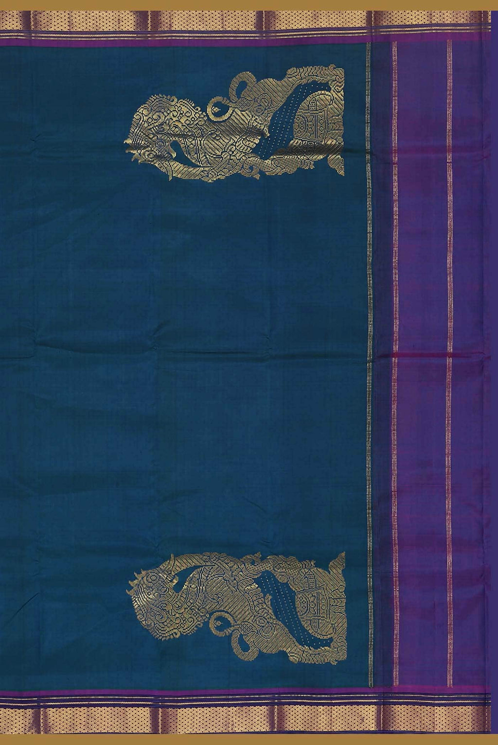 Blue Kanchipuram Silk Saree