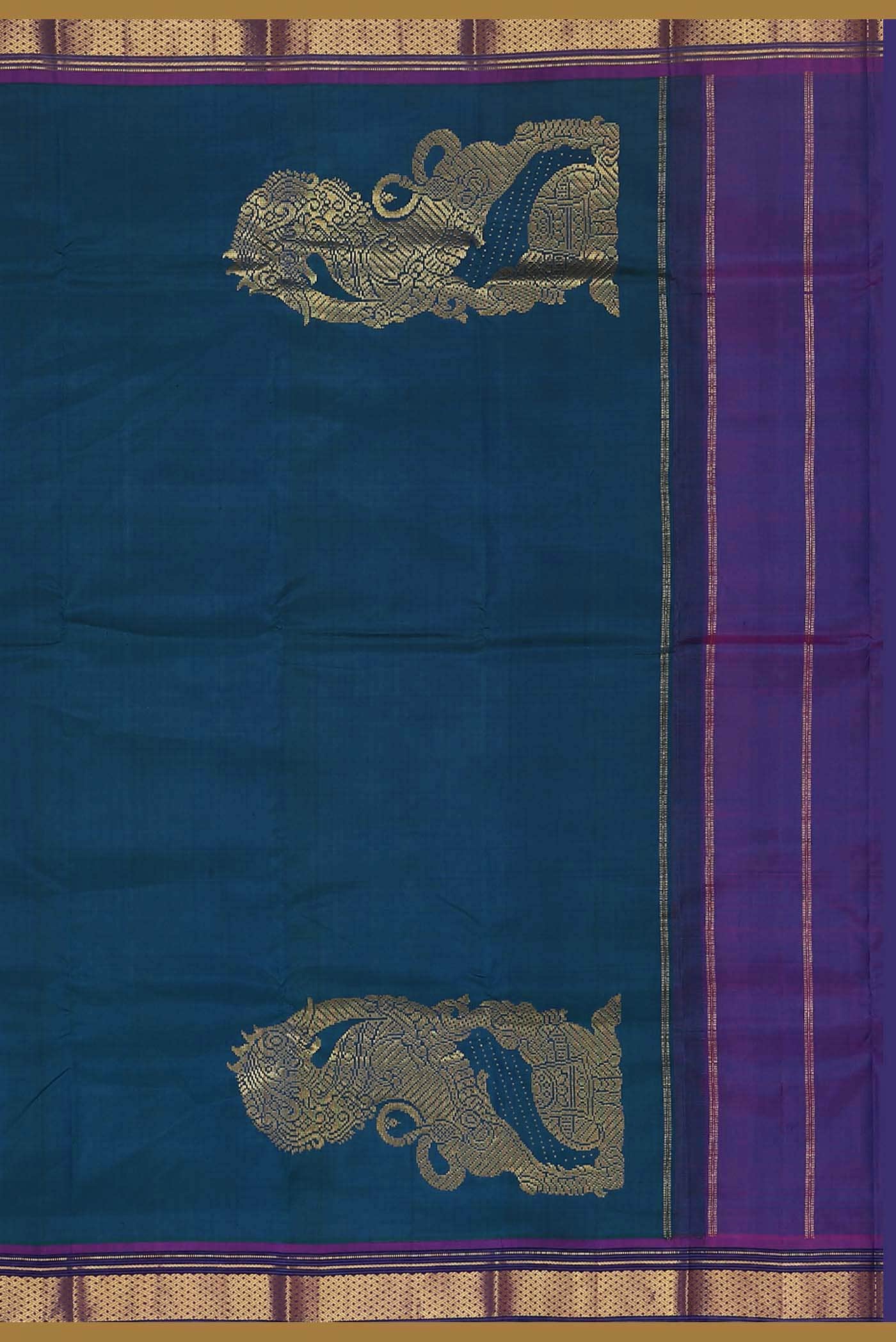 Blue Kanchipuram Silk Saree