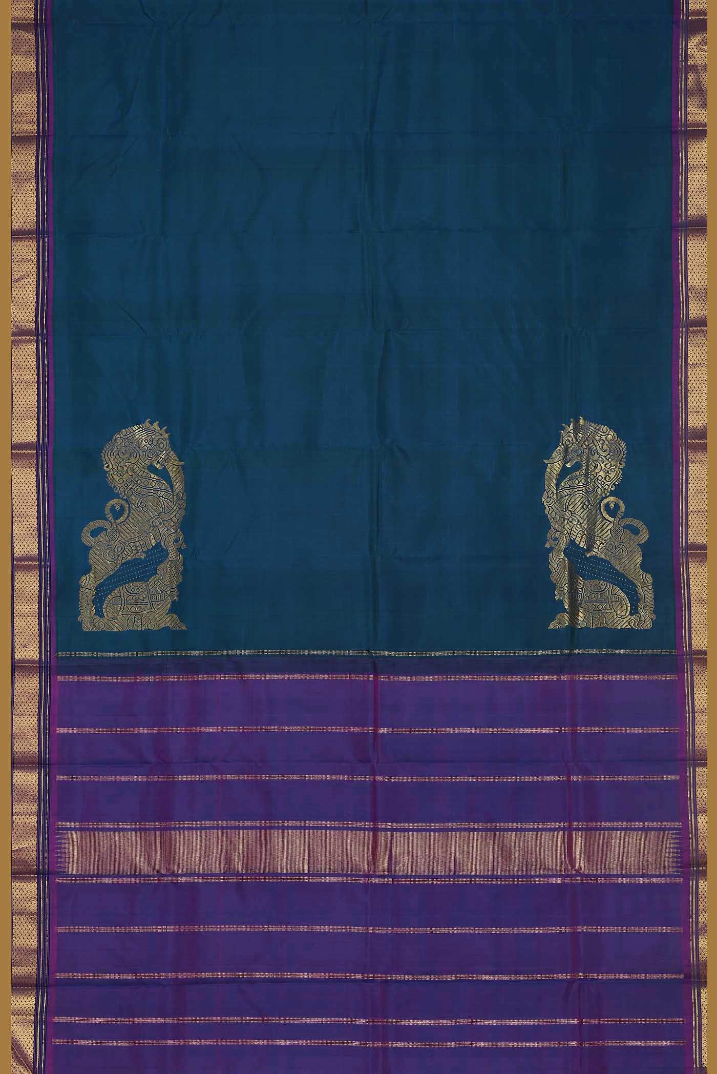 Blue Kanchipuram Silk Saree
