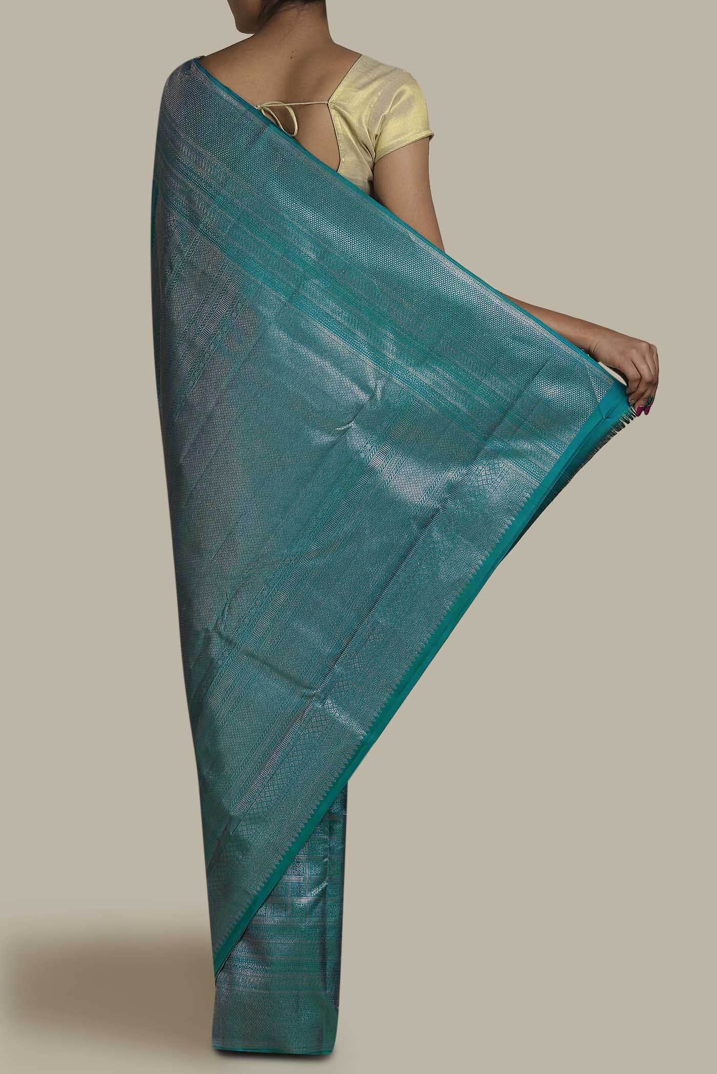 Blue Kanchipuram Silk Saree