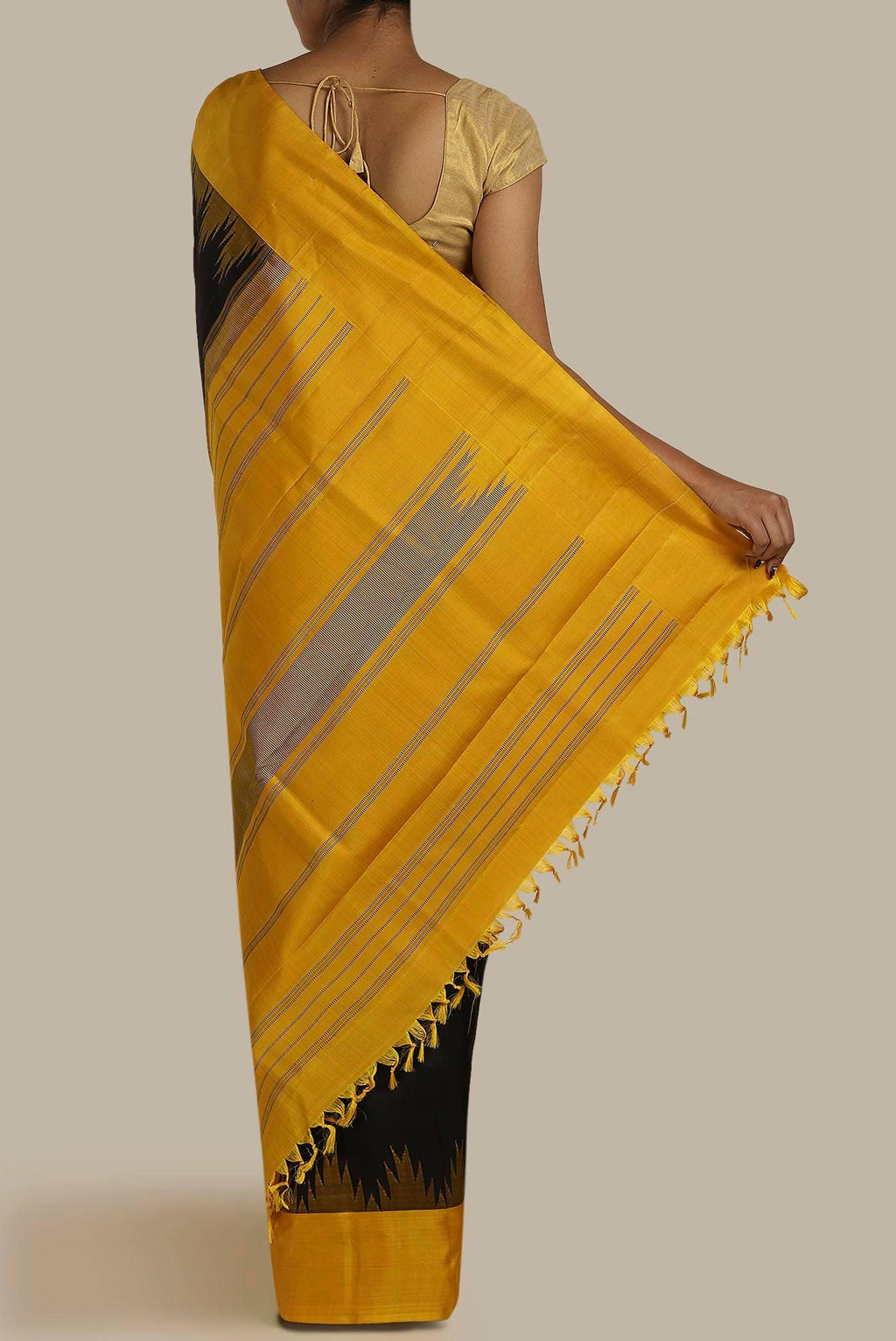 Black Kanchipuram Silk Saree