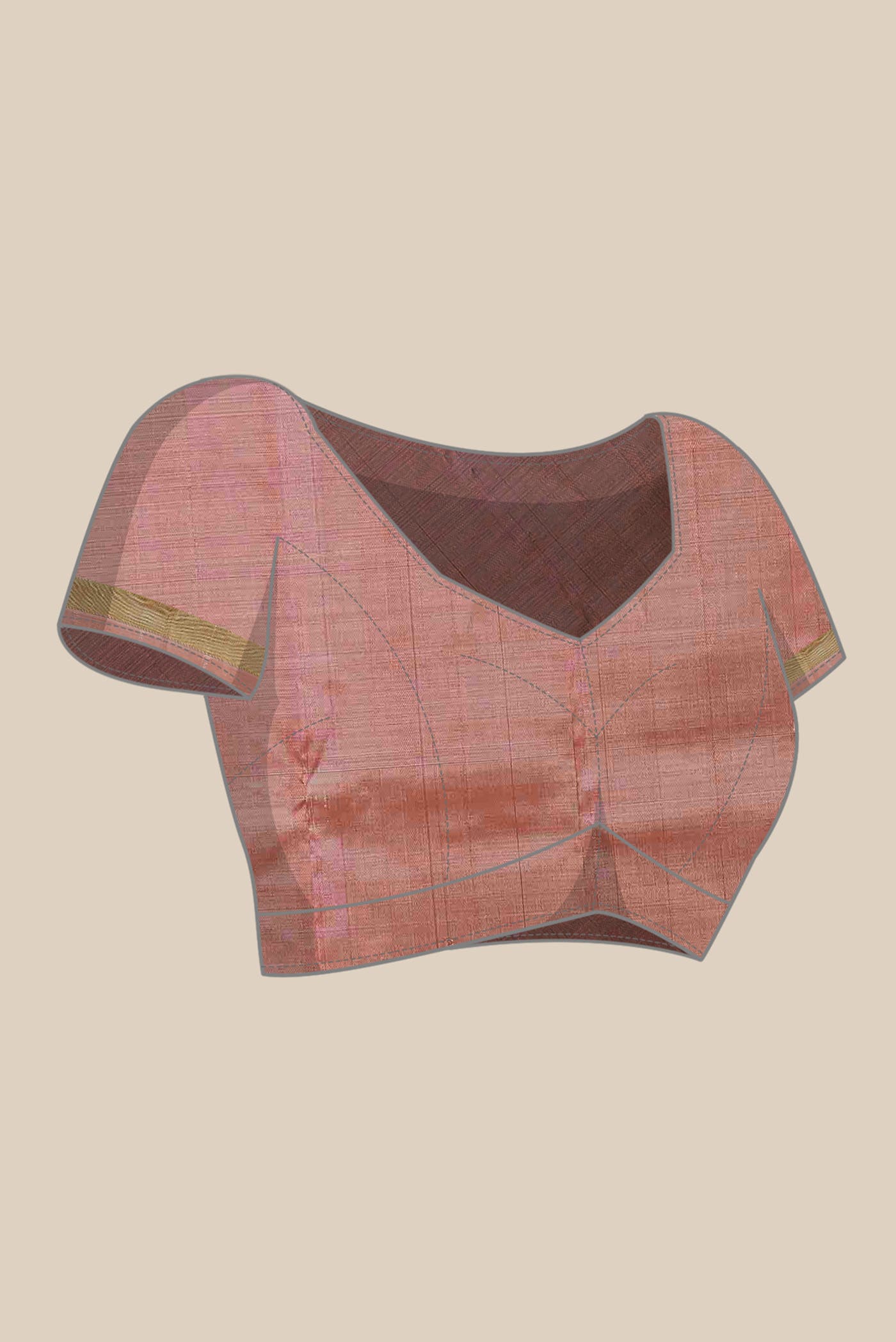 Cream Kanchipuram Silk Saree