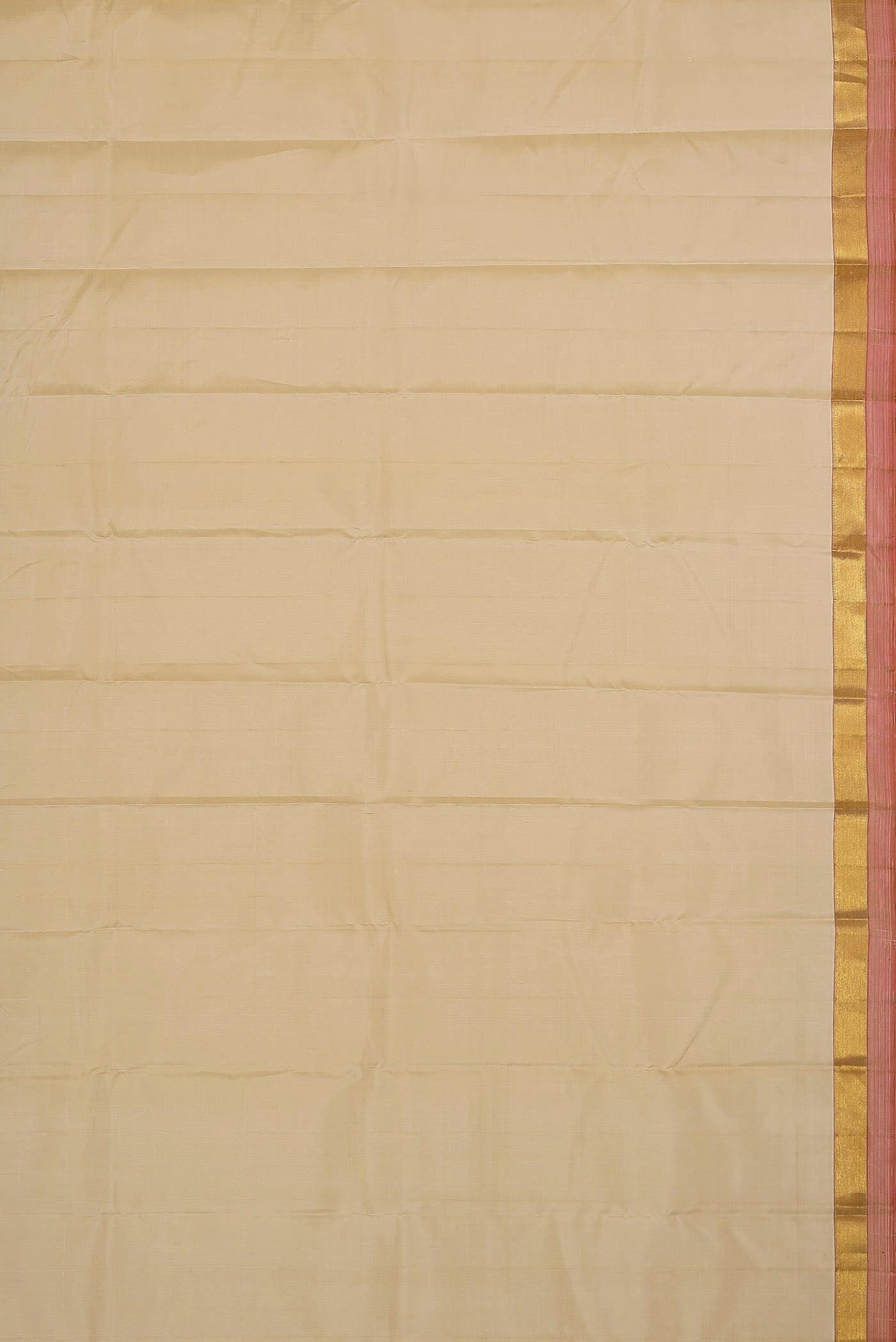 Cream Kanchipuram Silk Saree