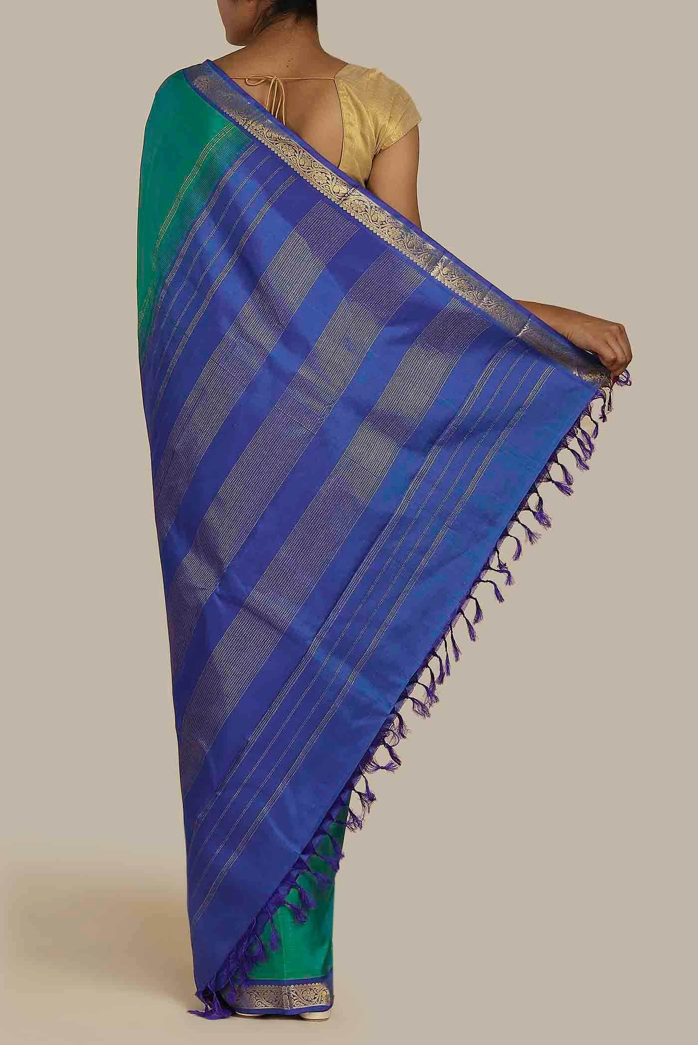 Blue Kanchipuram Silk Saree