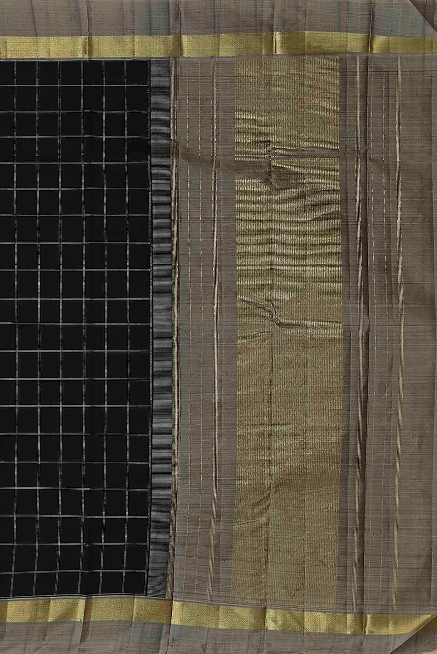 Black Kanchipuram Silk Saree