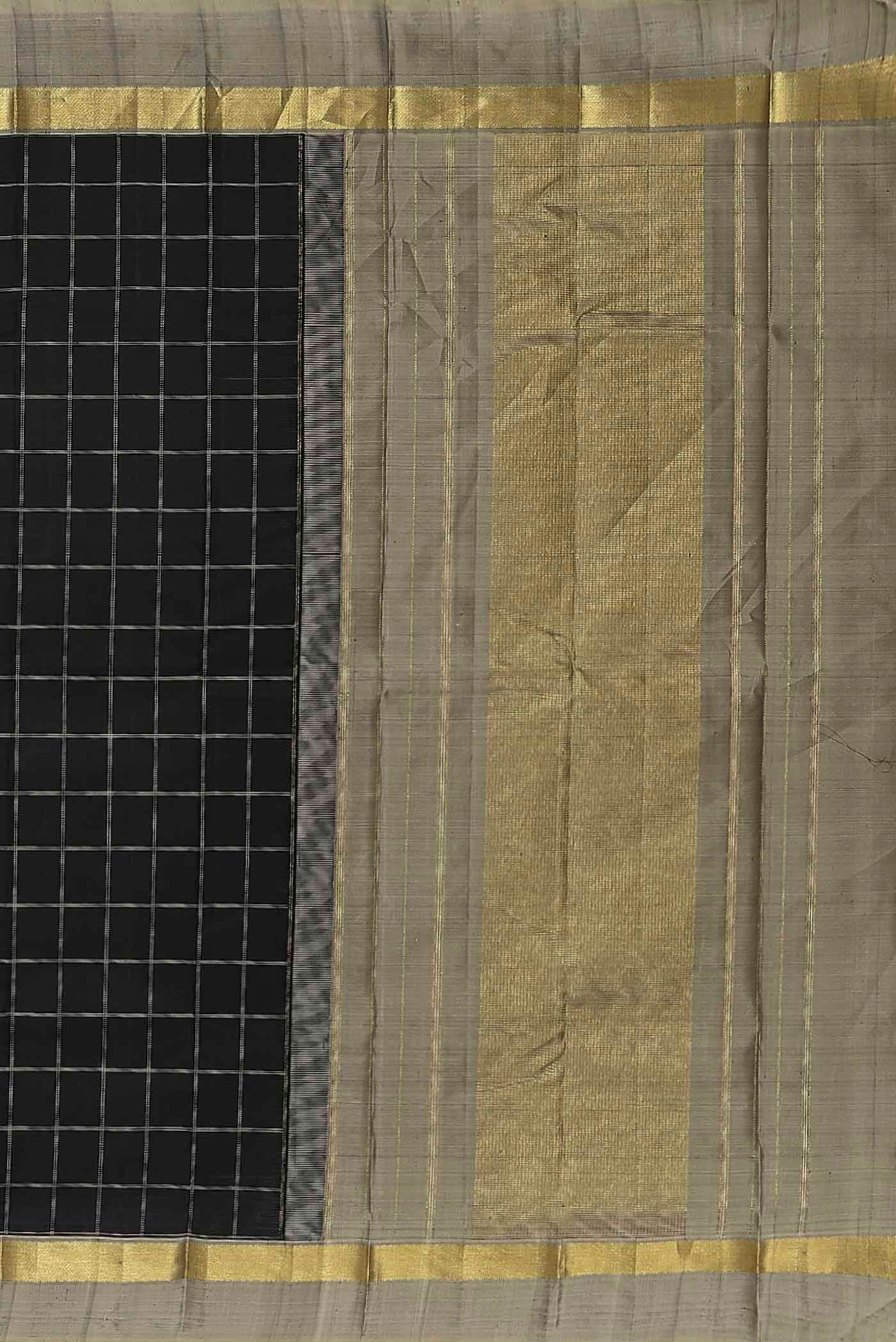 Black Kanchipuram Silk Saree