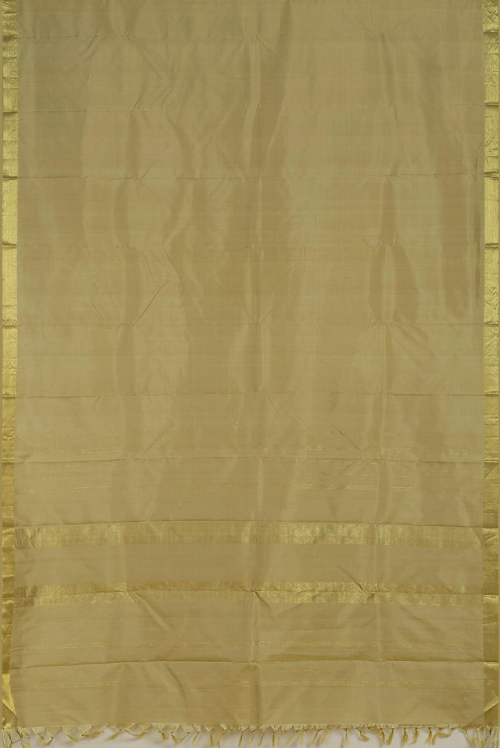 Beige Kanchipuram Silk Saree