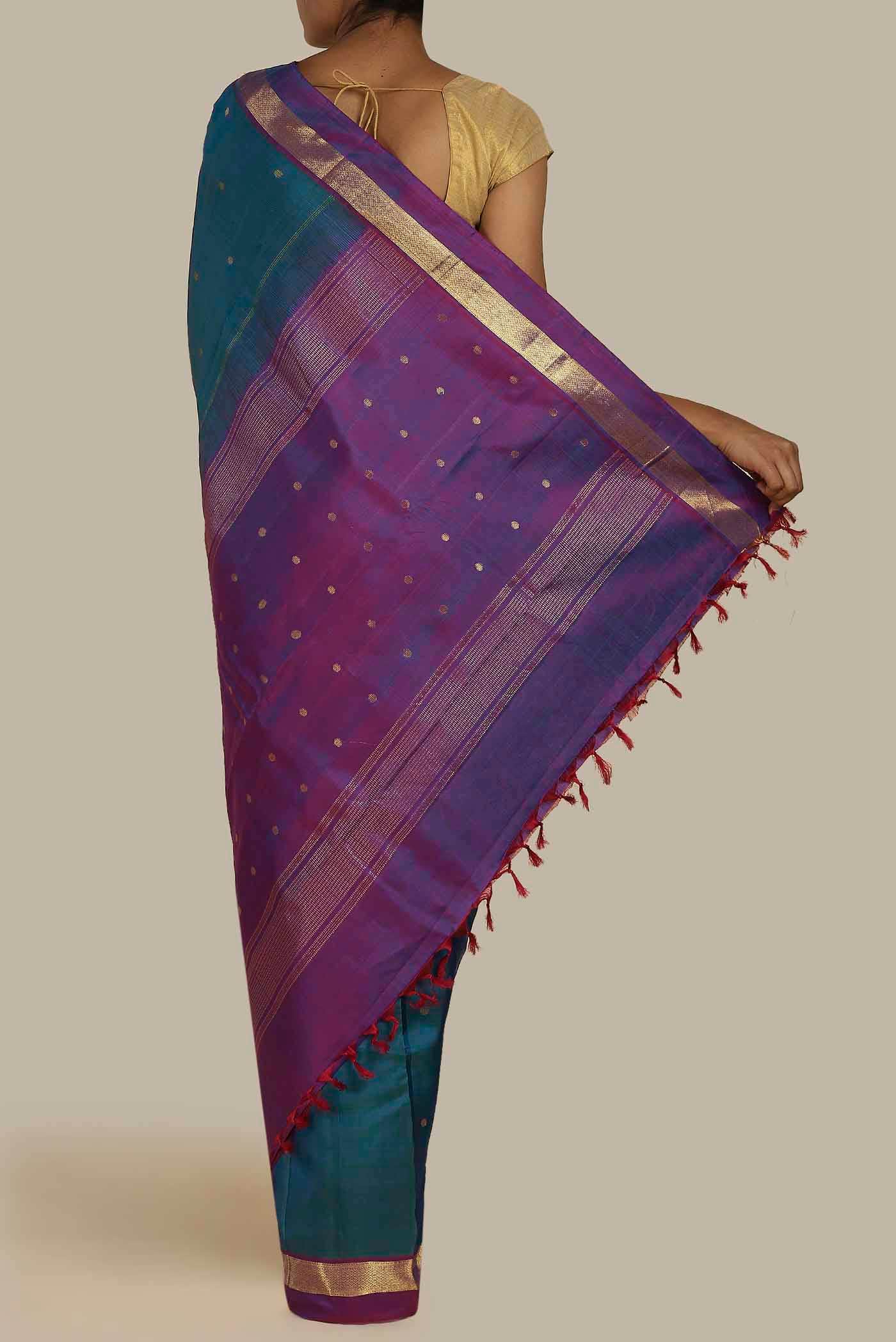 Blue Kanchipuram Silk Saree
