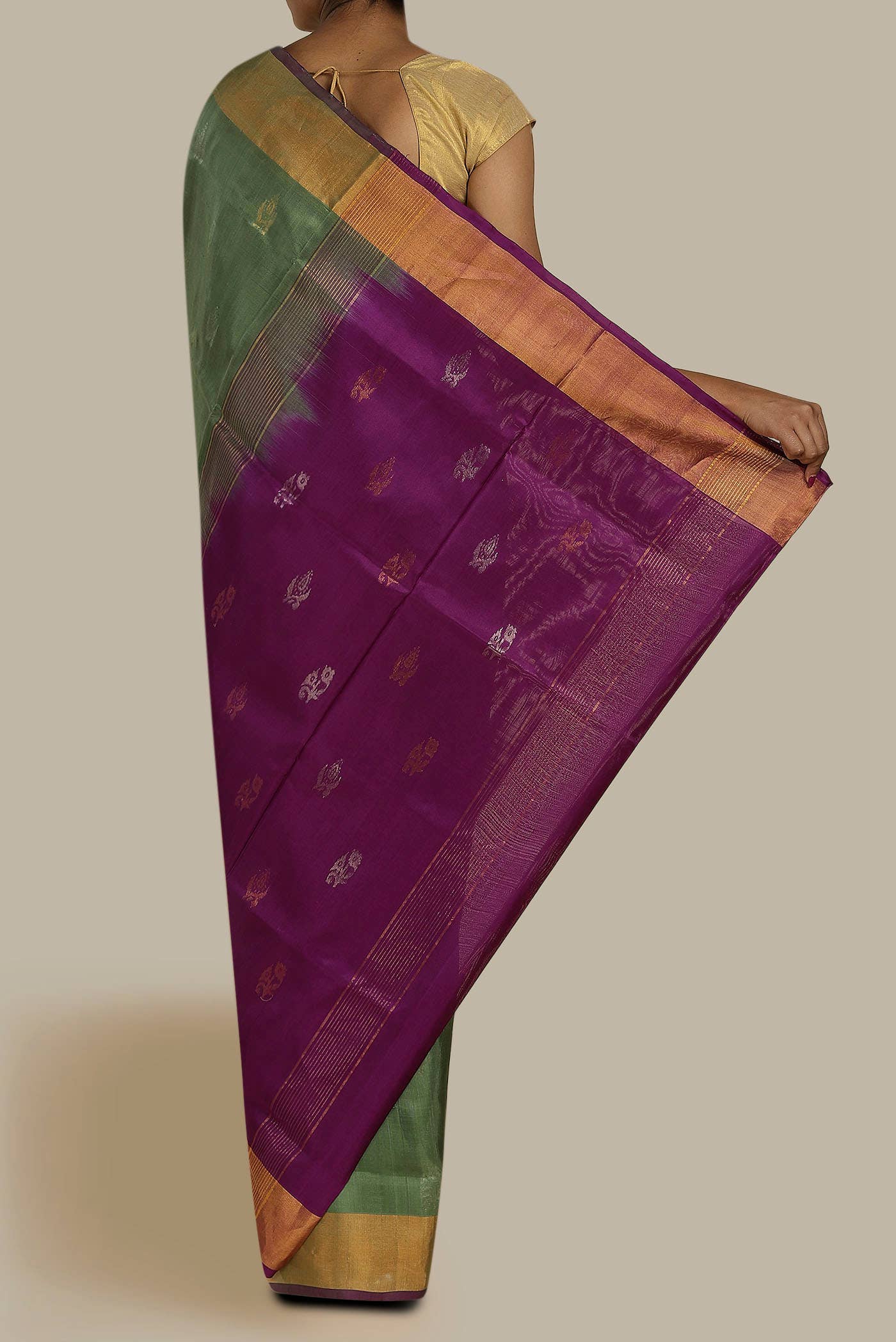 Sage Green Uppada Silk Saree