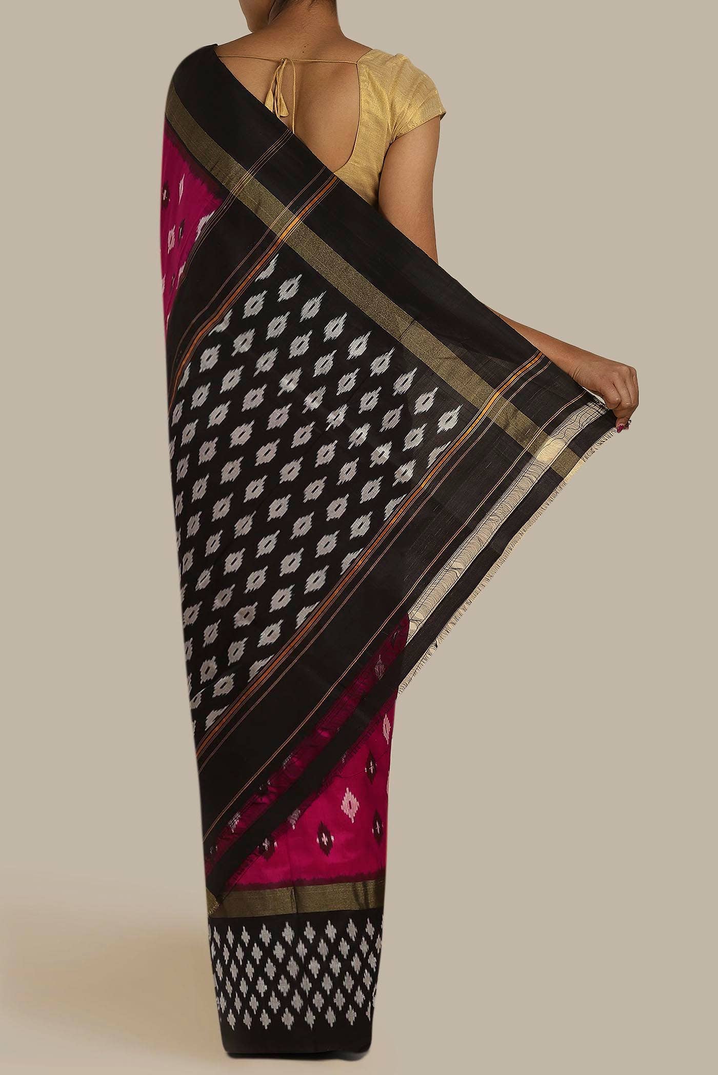 Pink Pochampally Silk Saree