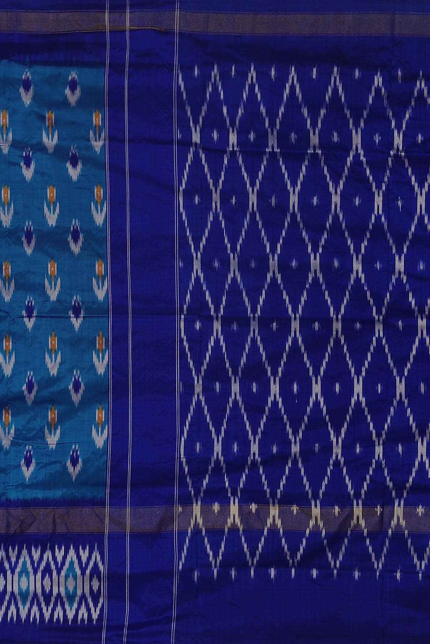 Blue Pochampally Silk Saree