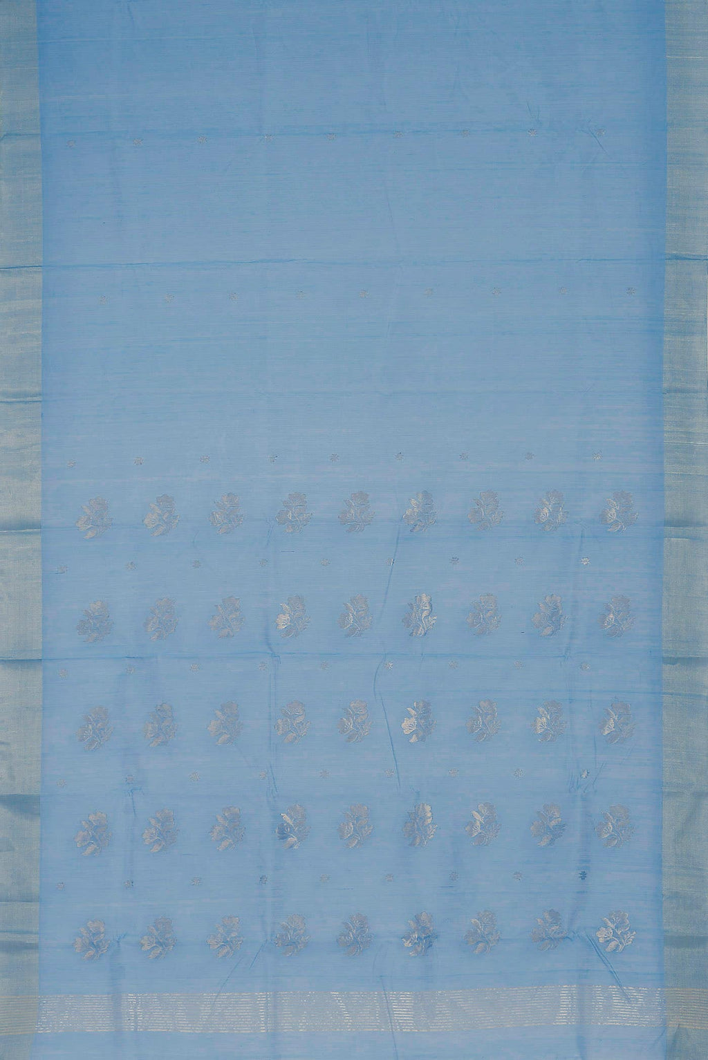 Blue Chanderi Silk Cotton Saree