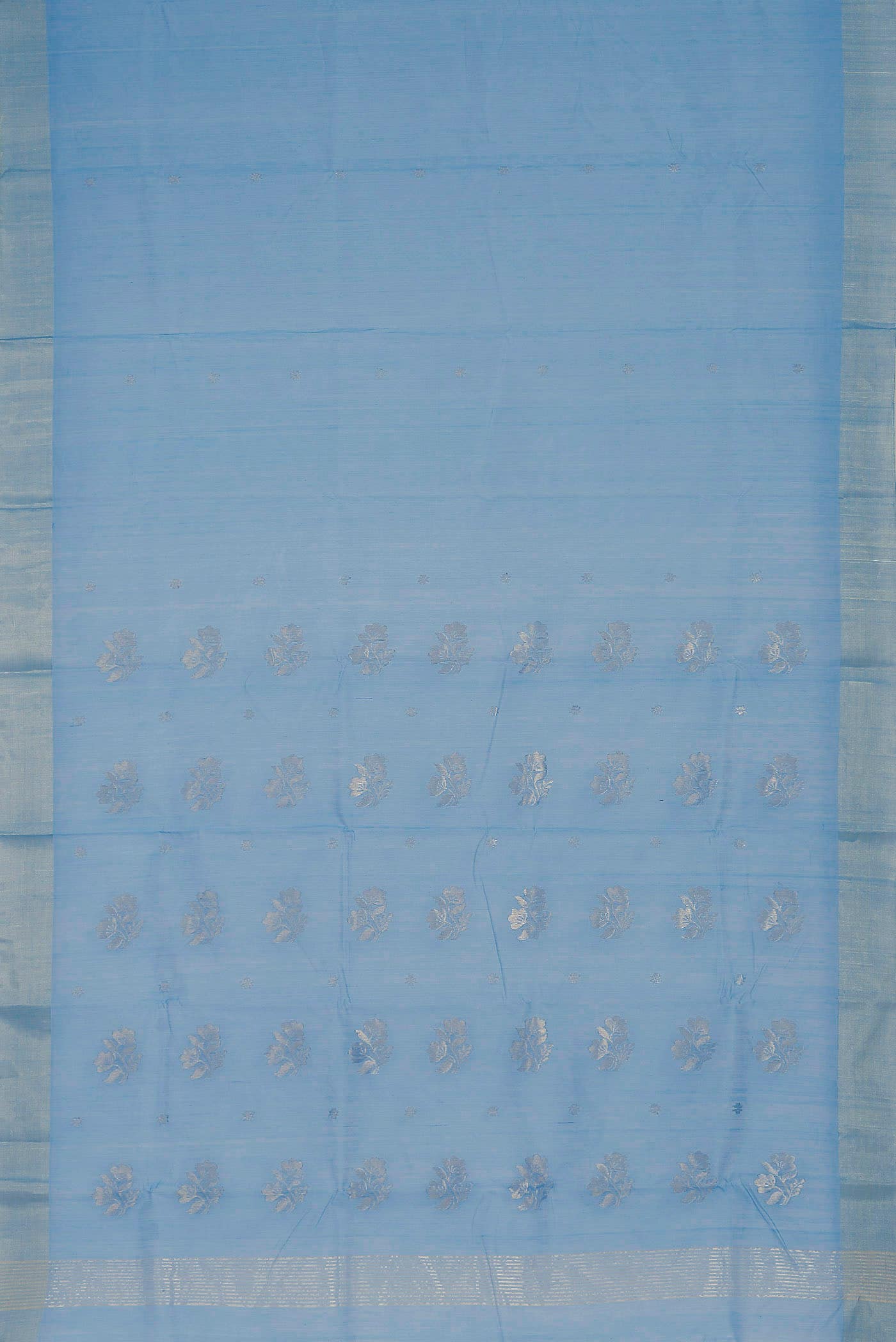 Blue Chanderi Silk Cotton Saree