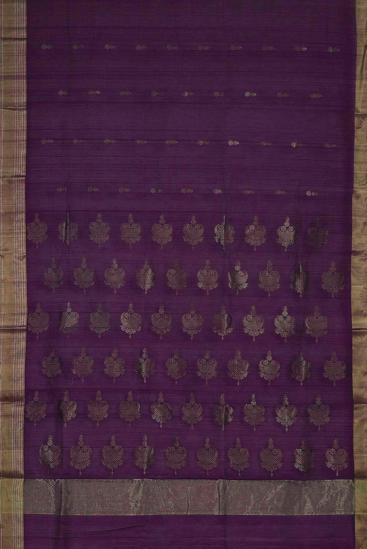 Purple Chanderi Silk Cotton Saree