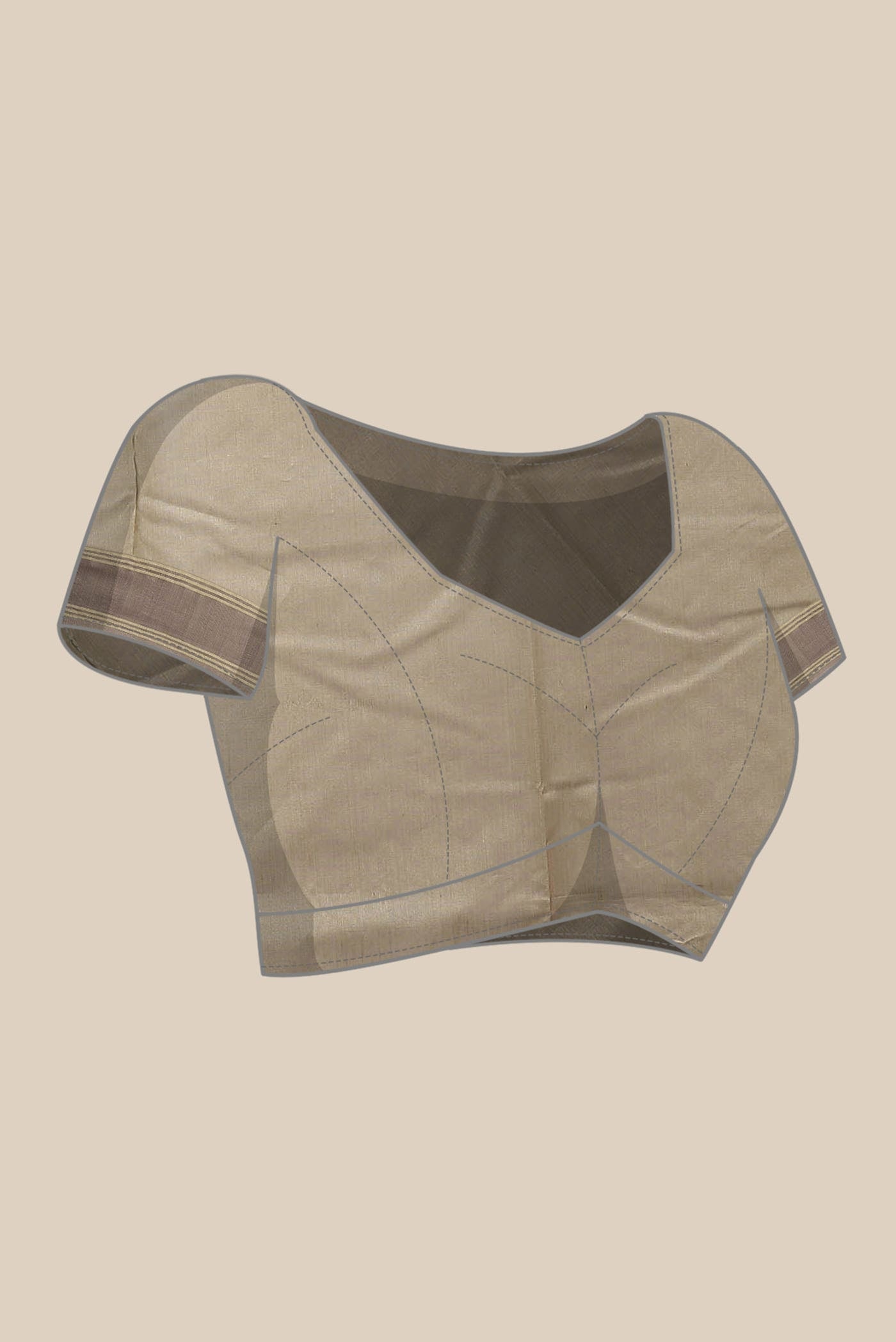 Brown Chanderi Silk Cotton Saree