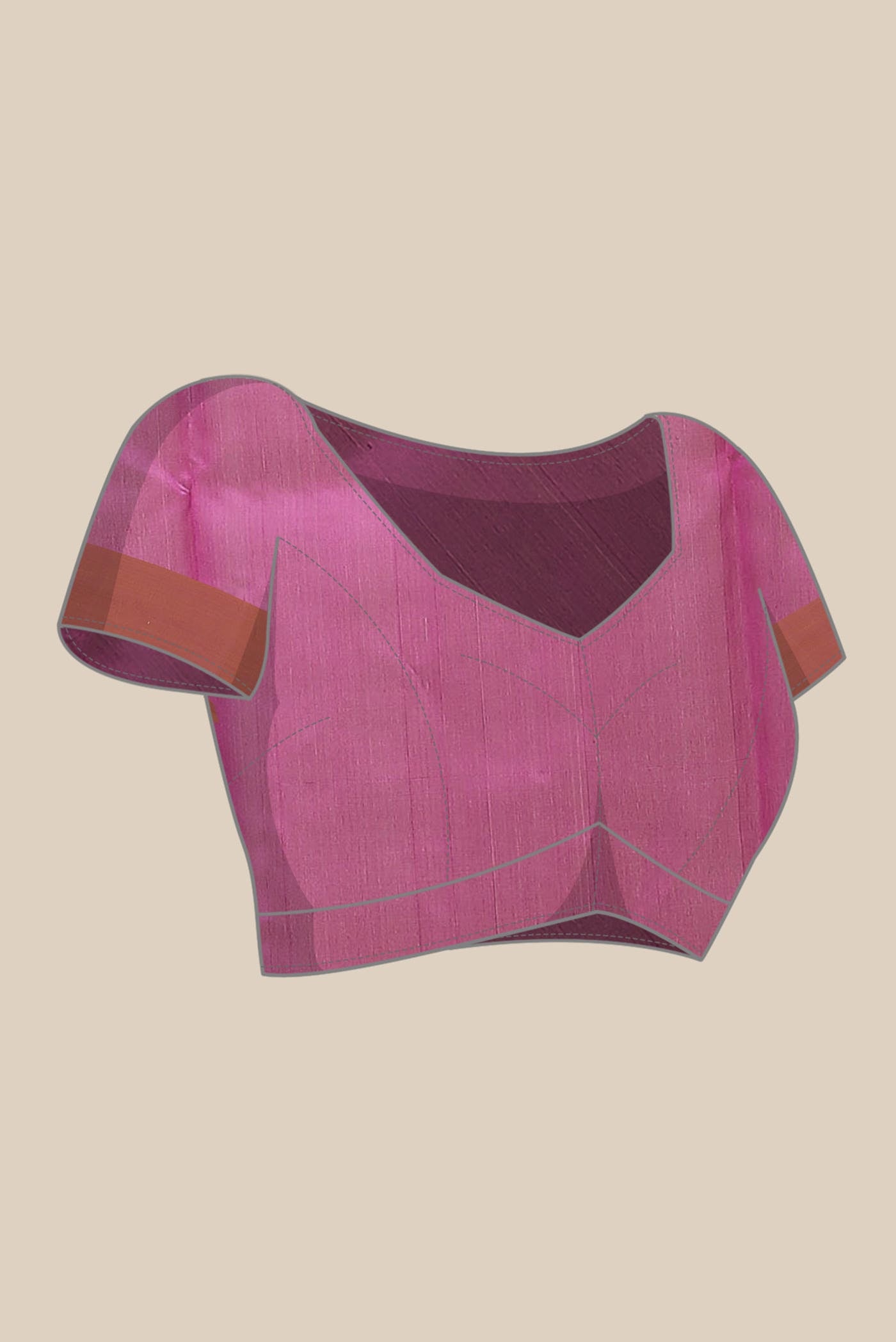 Pink Chanderi Silk Saree