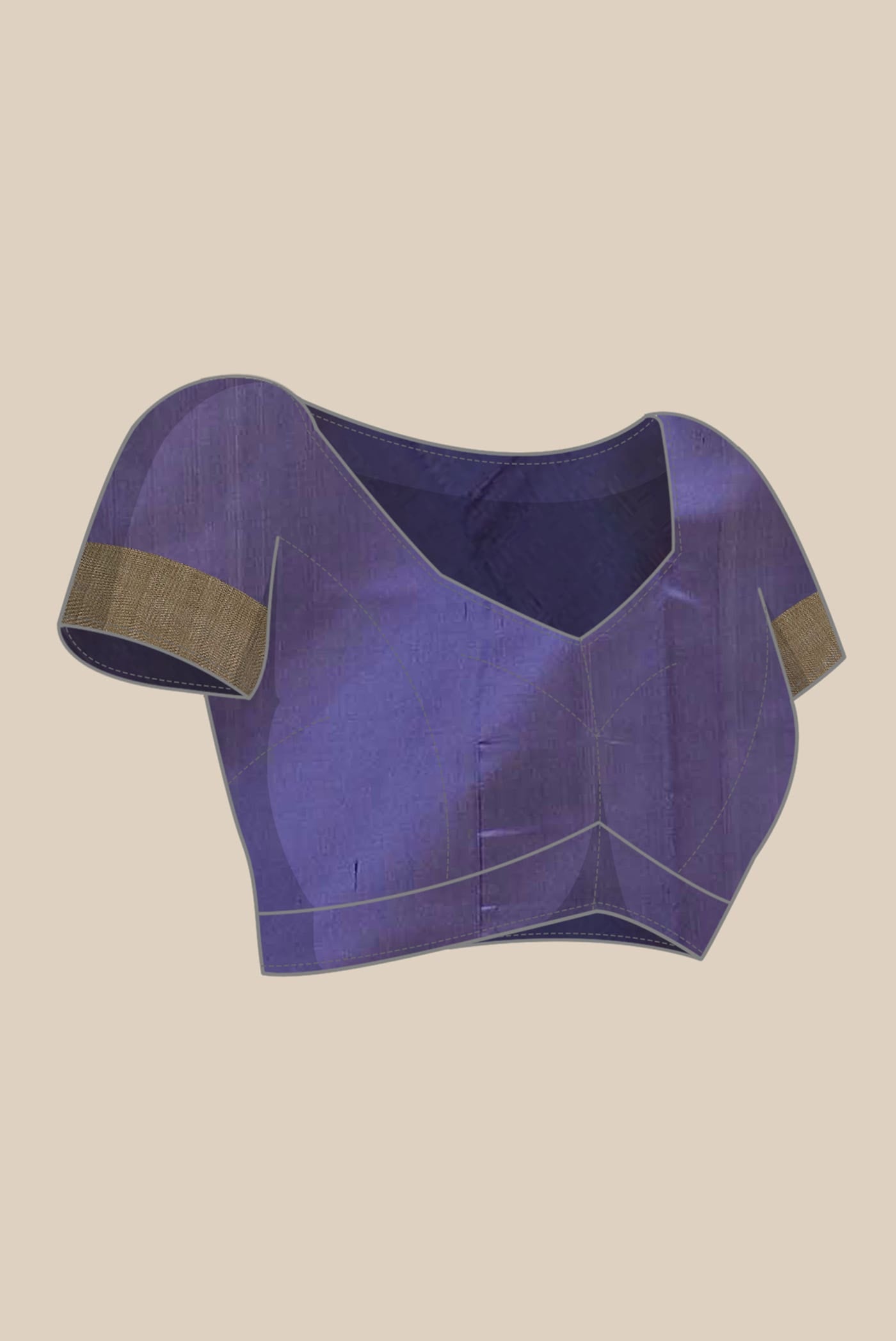 Violet Chanderi Silk Saree