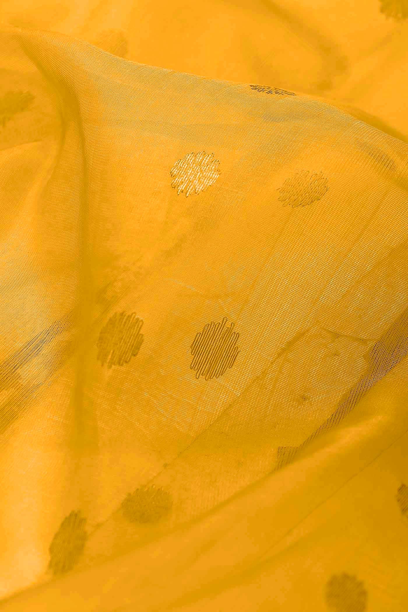 Yellow Chanderi Silk Cotton Saree