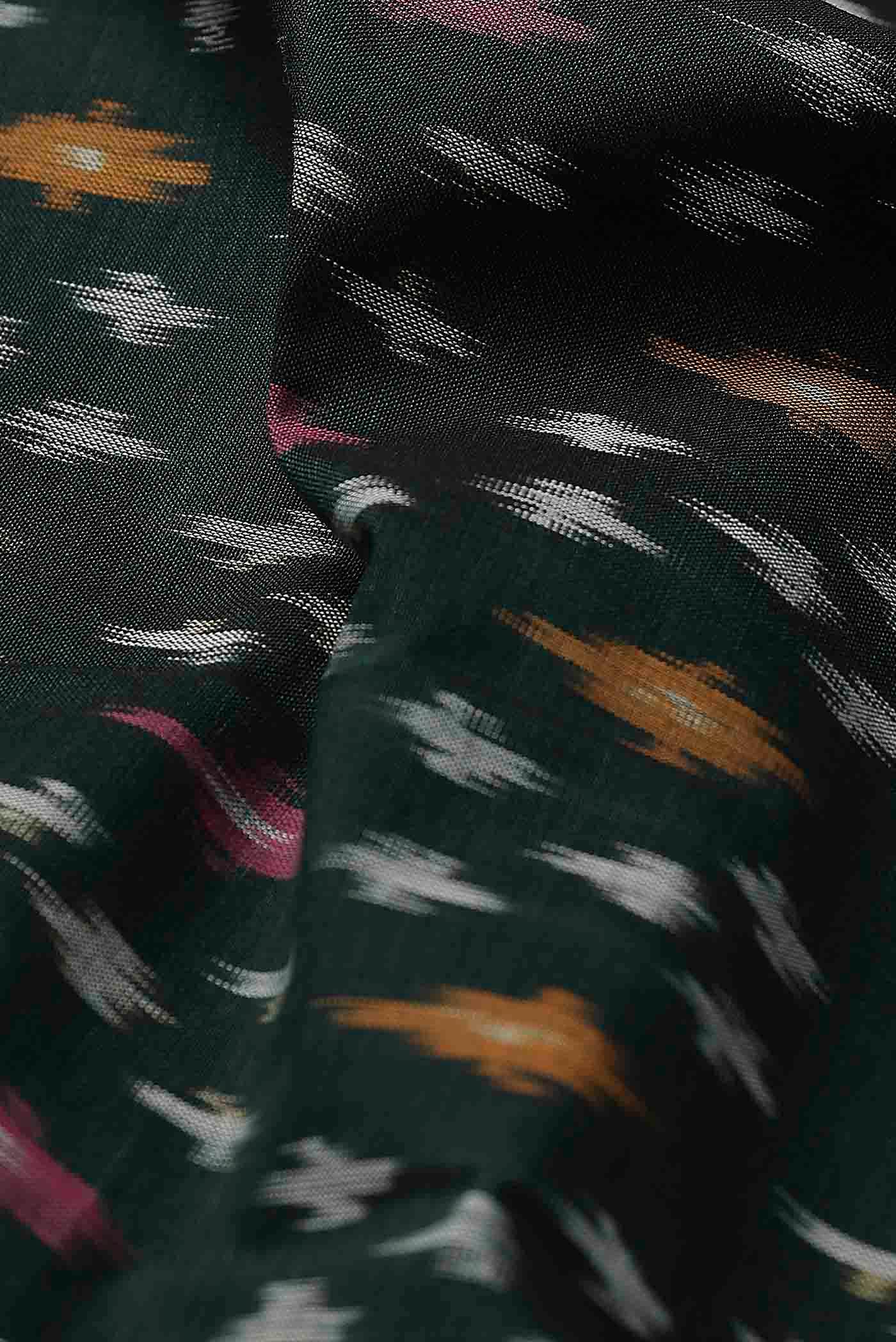 Black Pochampally Cotton Saree