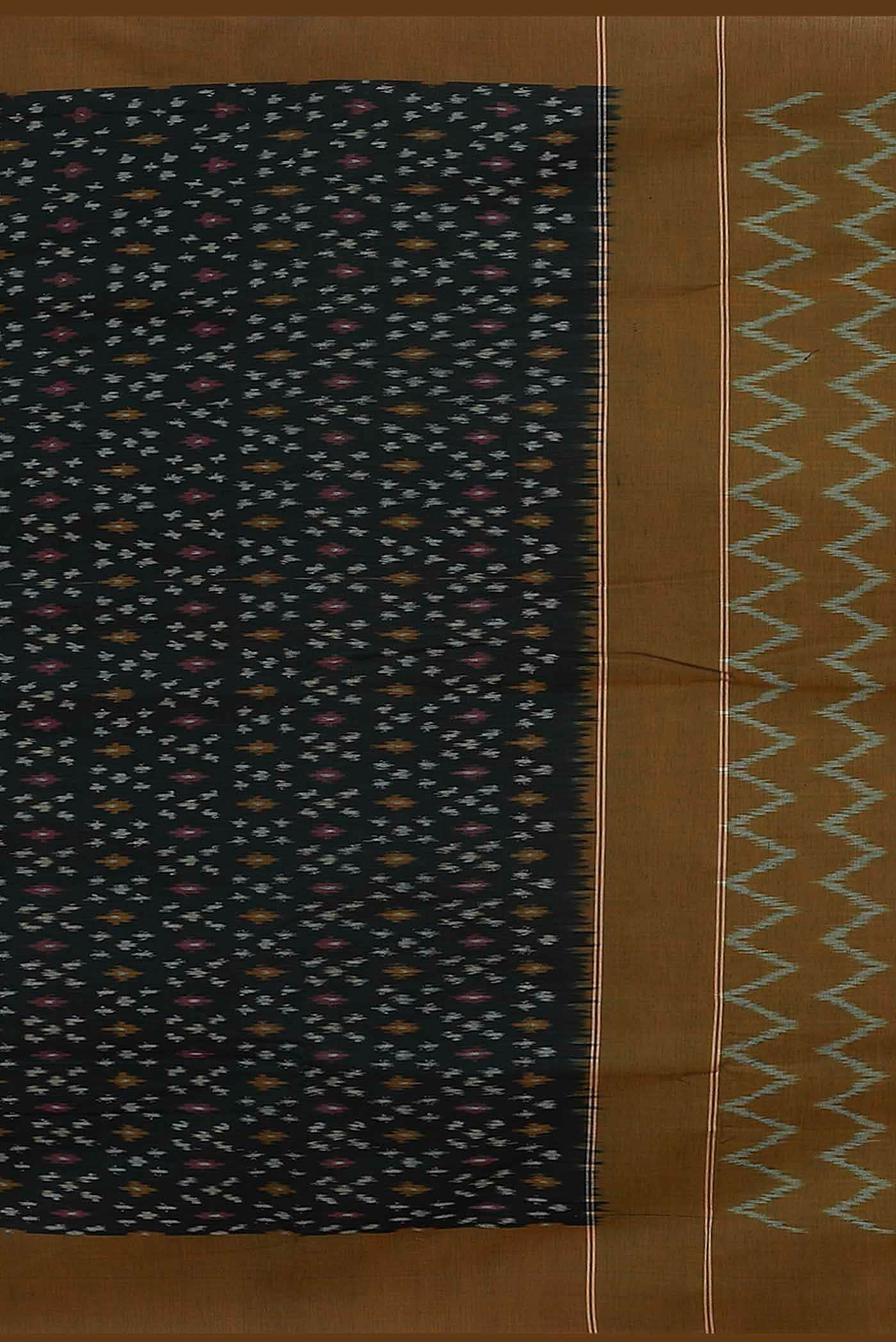 Black Pochampally Cotton Saree