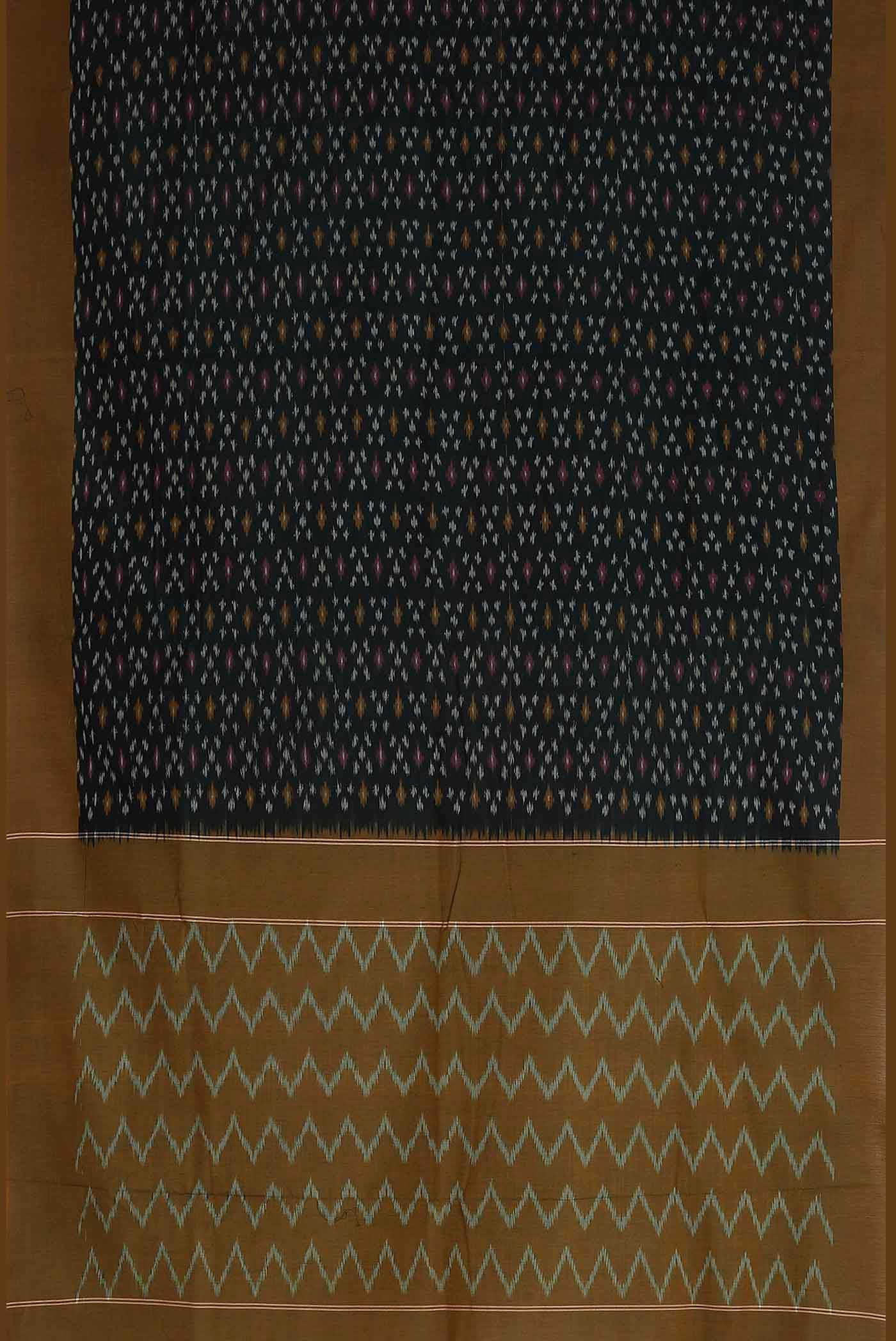Black Pochampally Cotton Saree