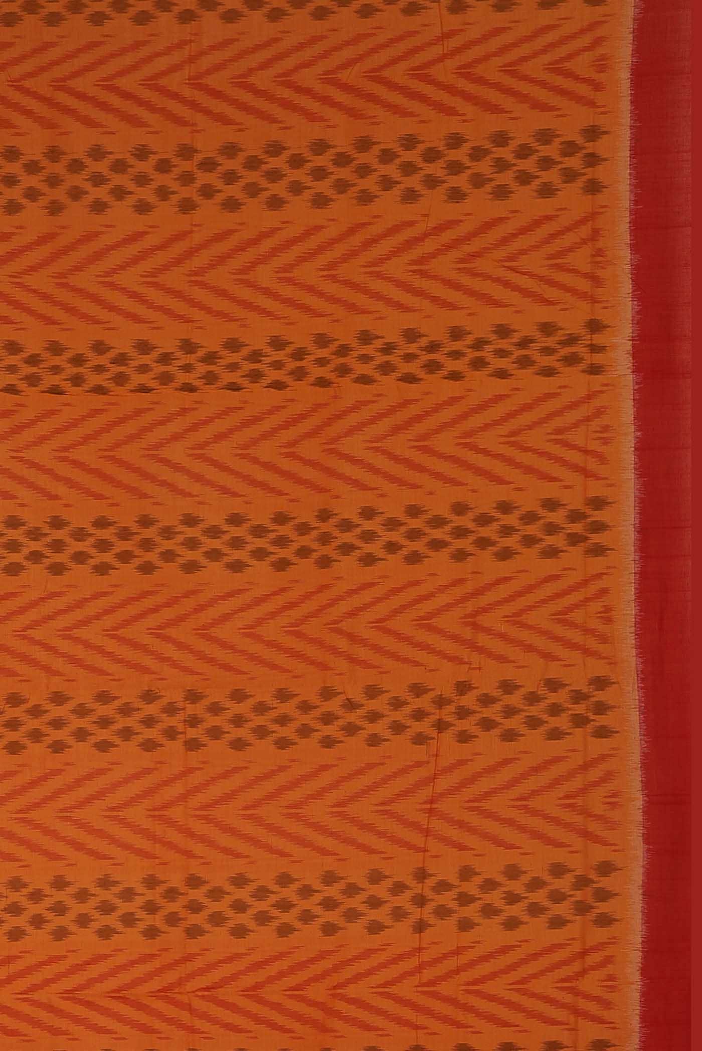 Orange Silk Cotton Saree