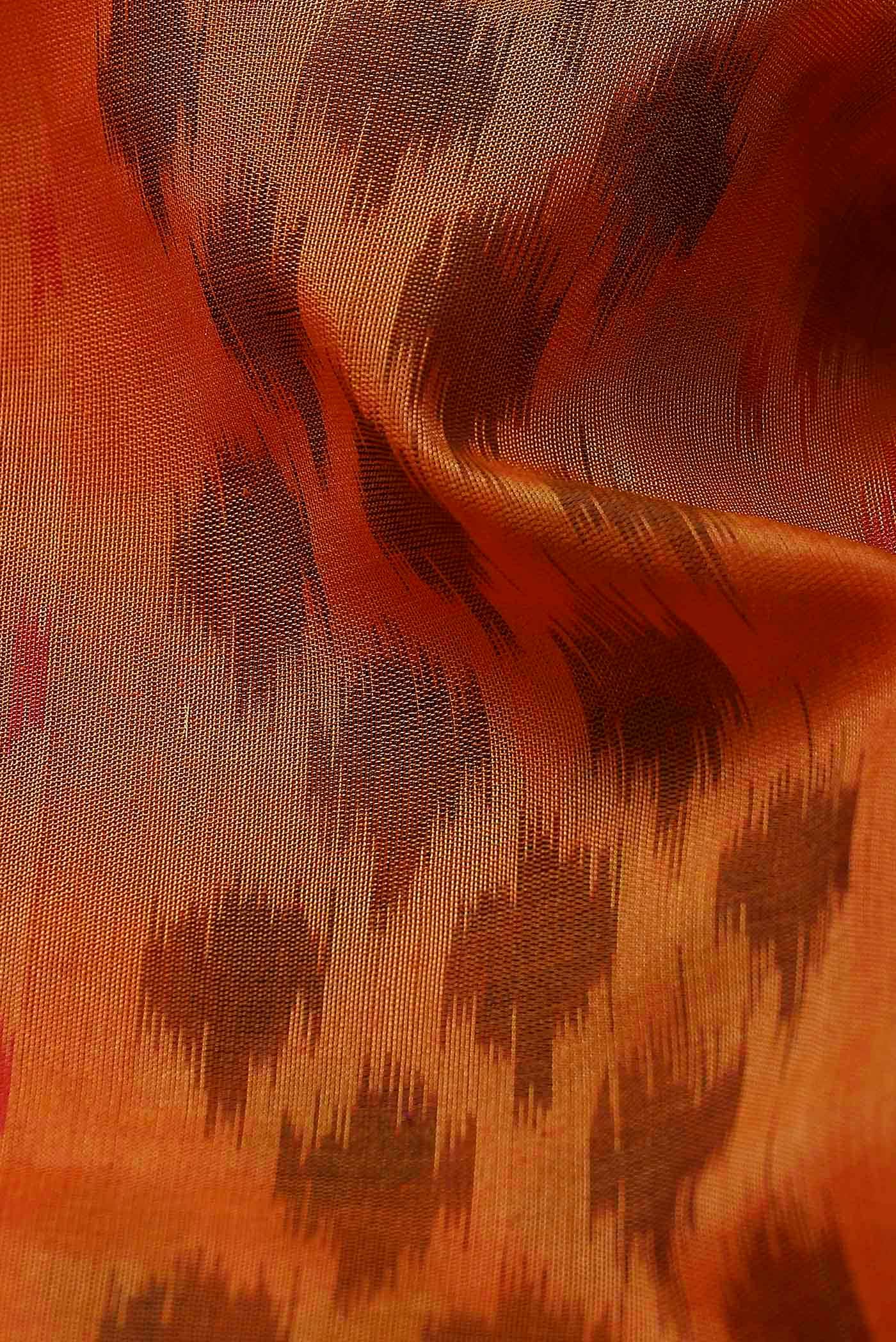 Orange Silk Cotton Saree