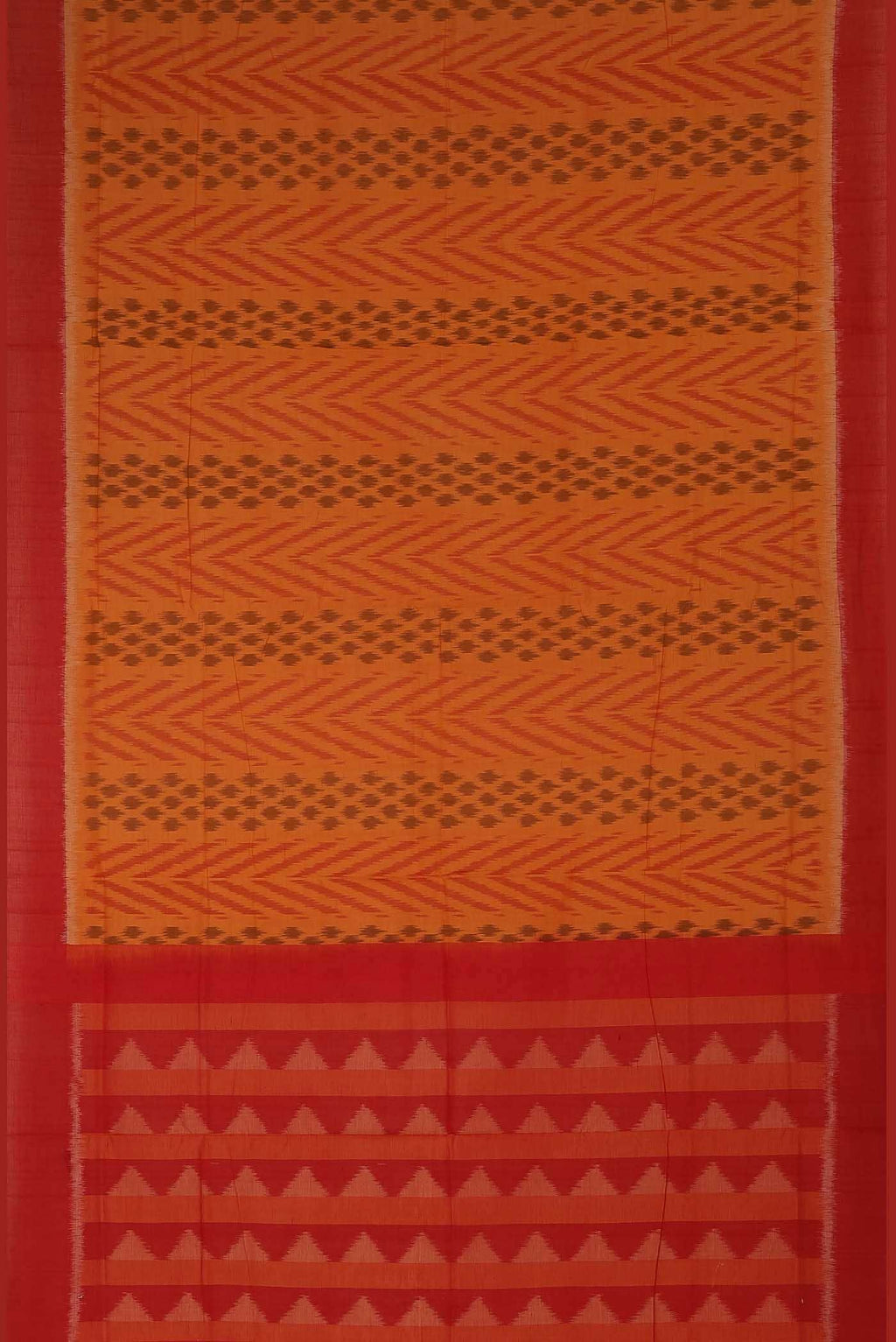 Orange Silk Cotton Saree