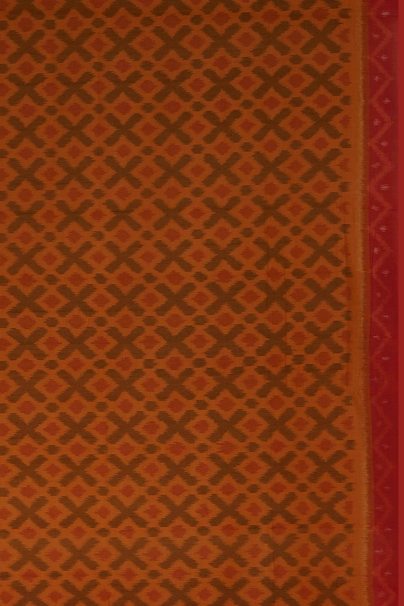 Orange Silk Cotton Saree
