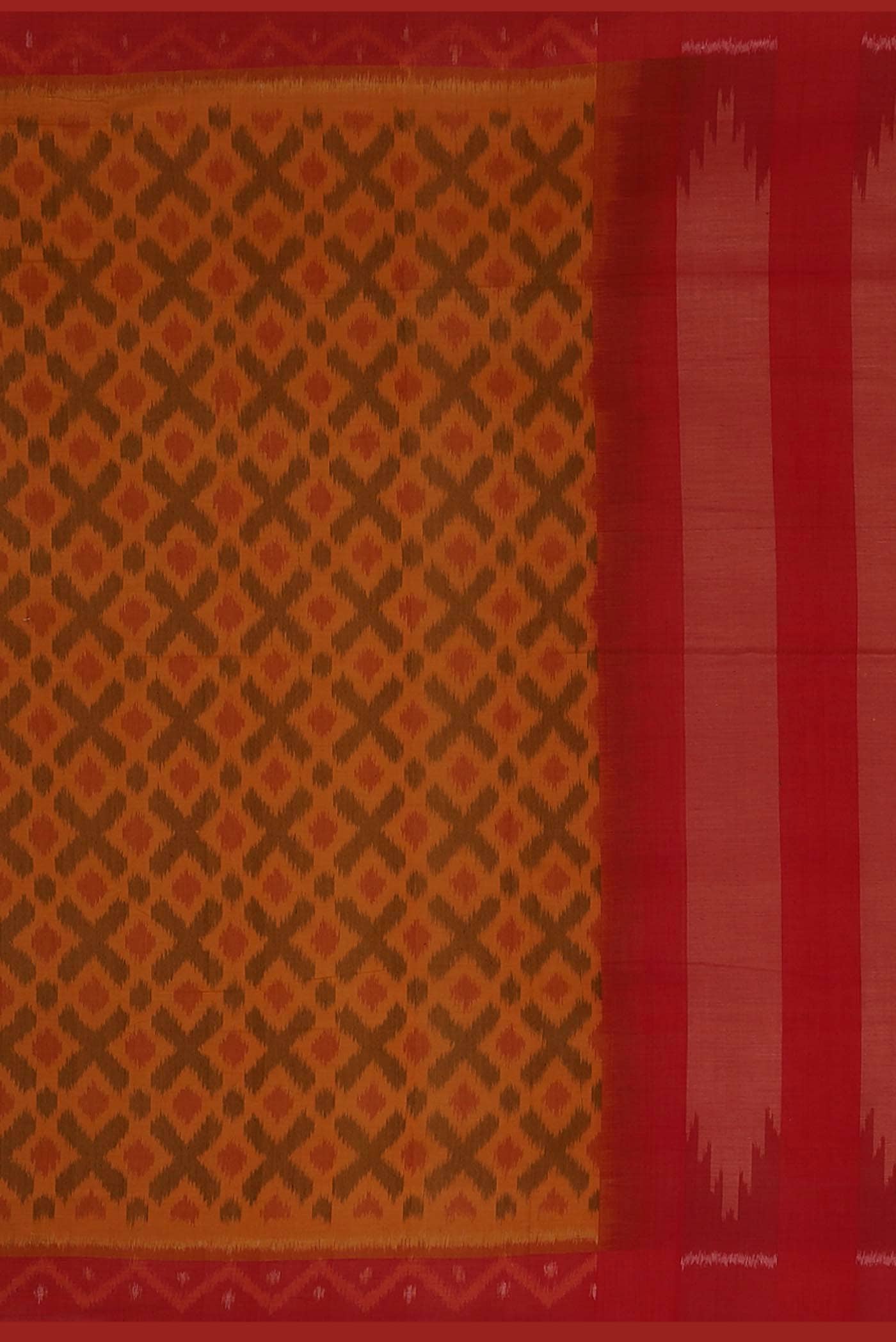 Orange Silk Cotton Saree