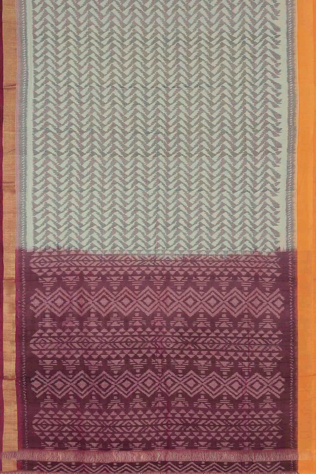 Cream Pochampally Cotton Saree