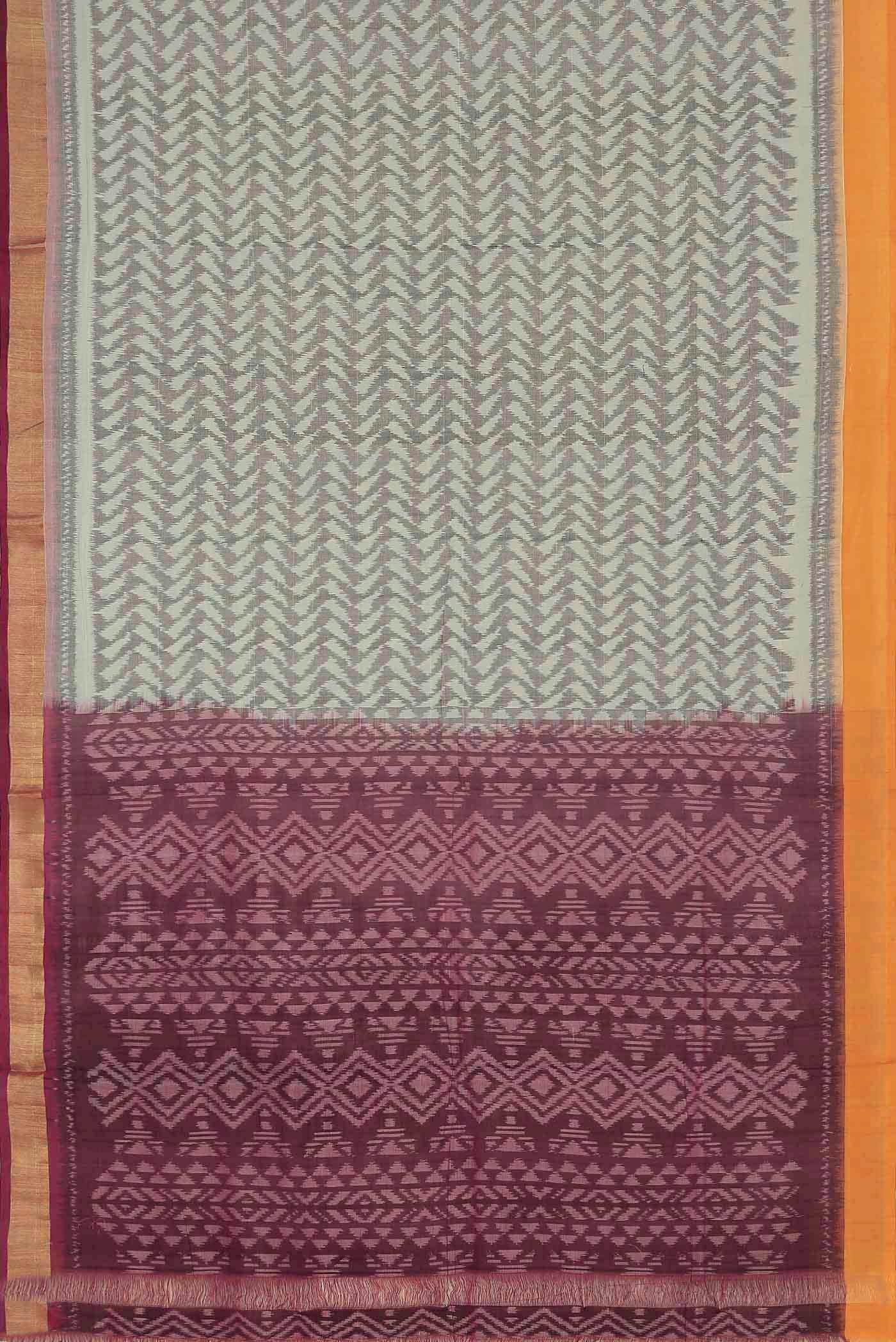 Cream Pochampally Cotton Saree