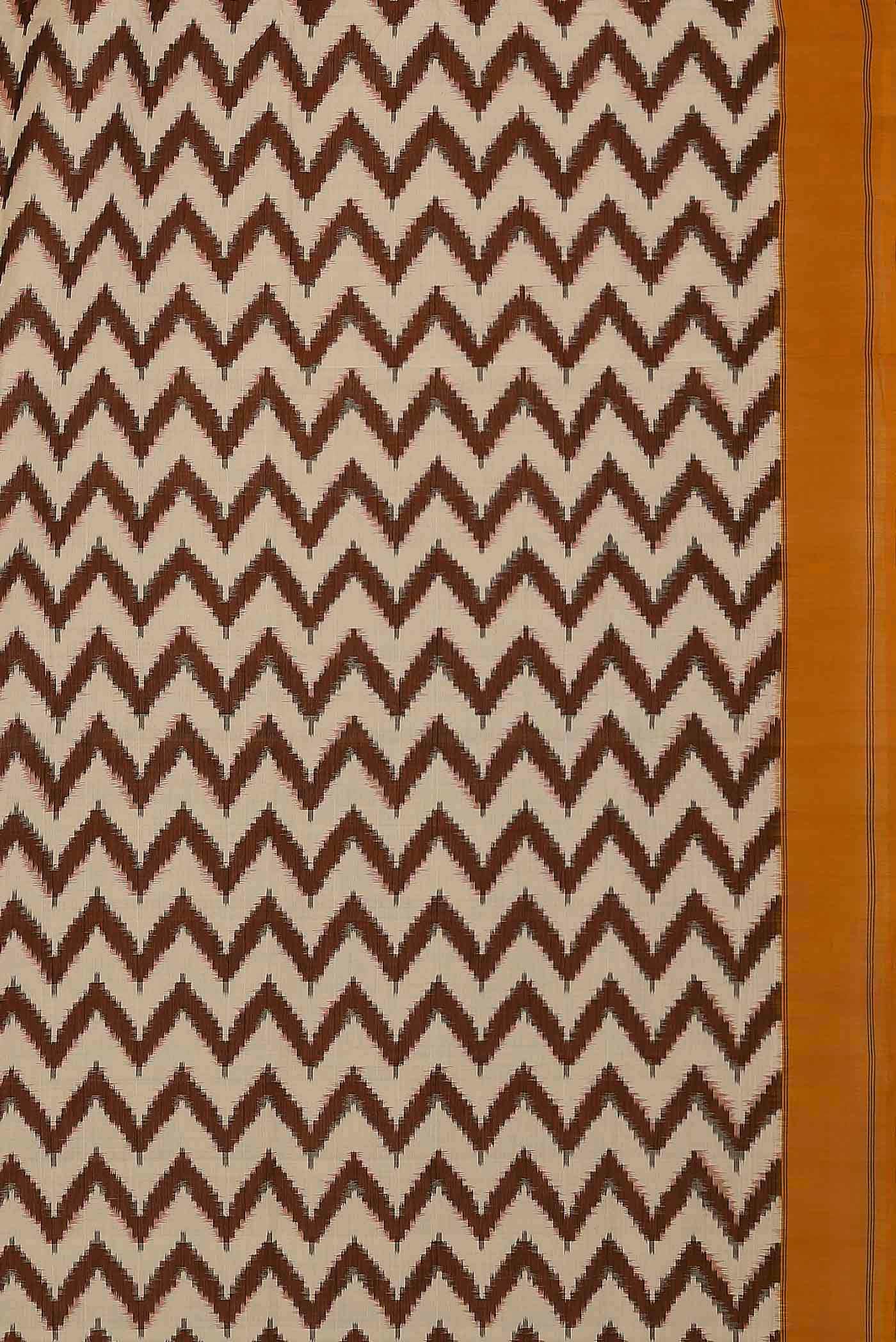 Cream Pochampally Cotton Saree