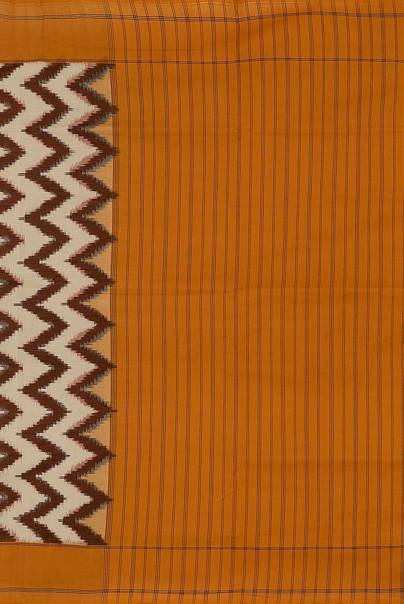Cream Pochampally Cotton Saree