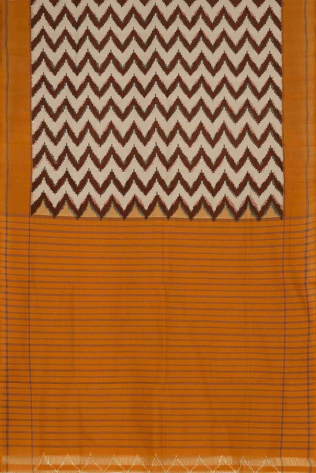 Cream Pochampally Cotton Saree