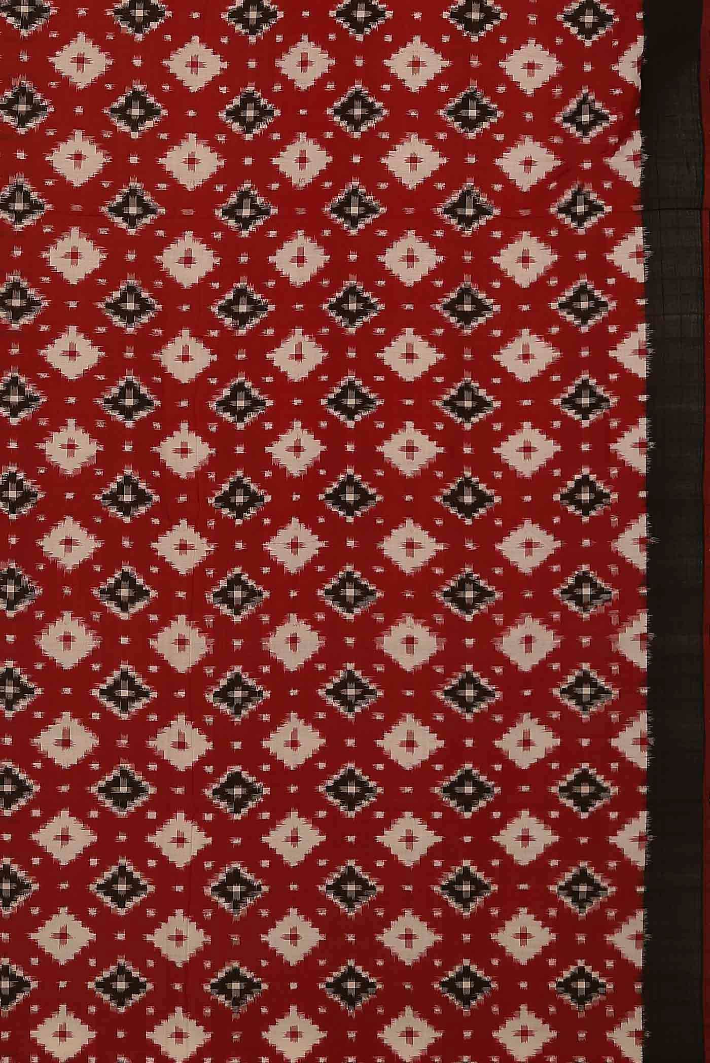Red Pochampally Cotton Saree