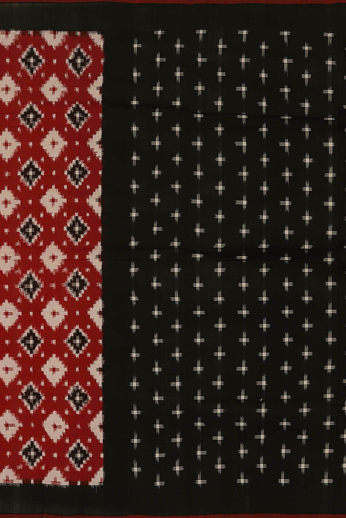 Red Pochampally Cotton Saree