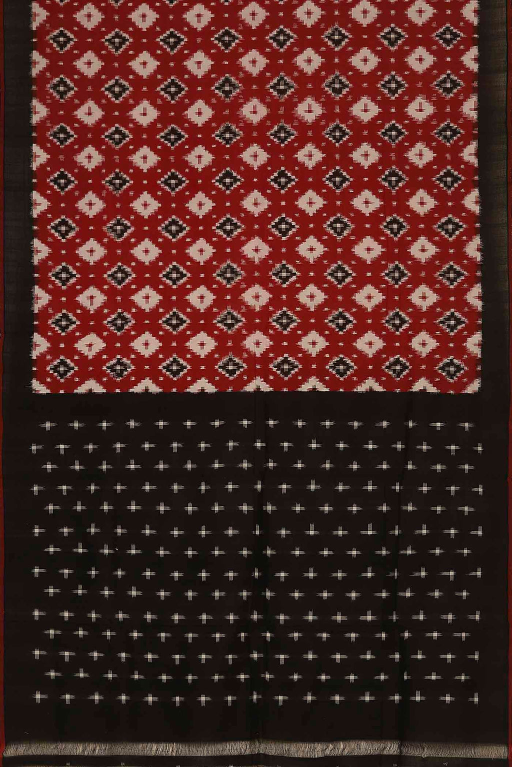 Red Pochampally Cotton Saree