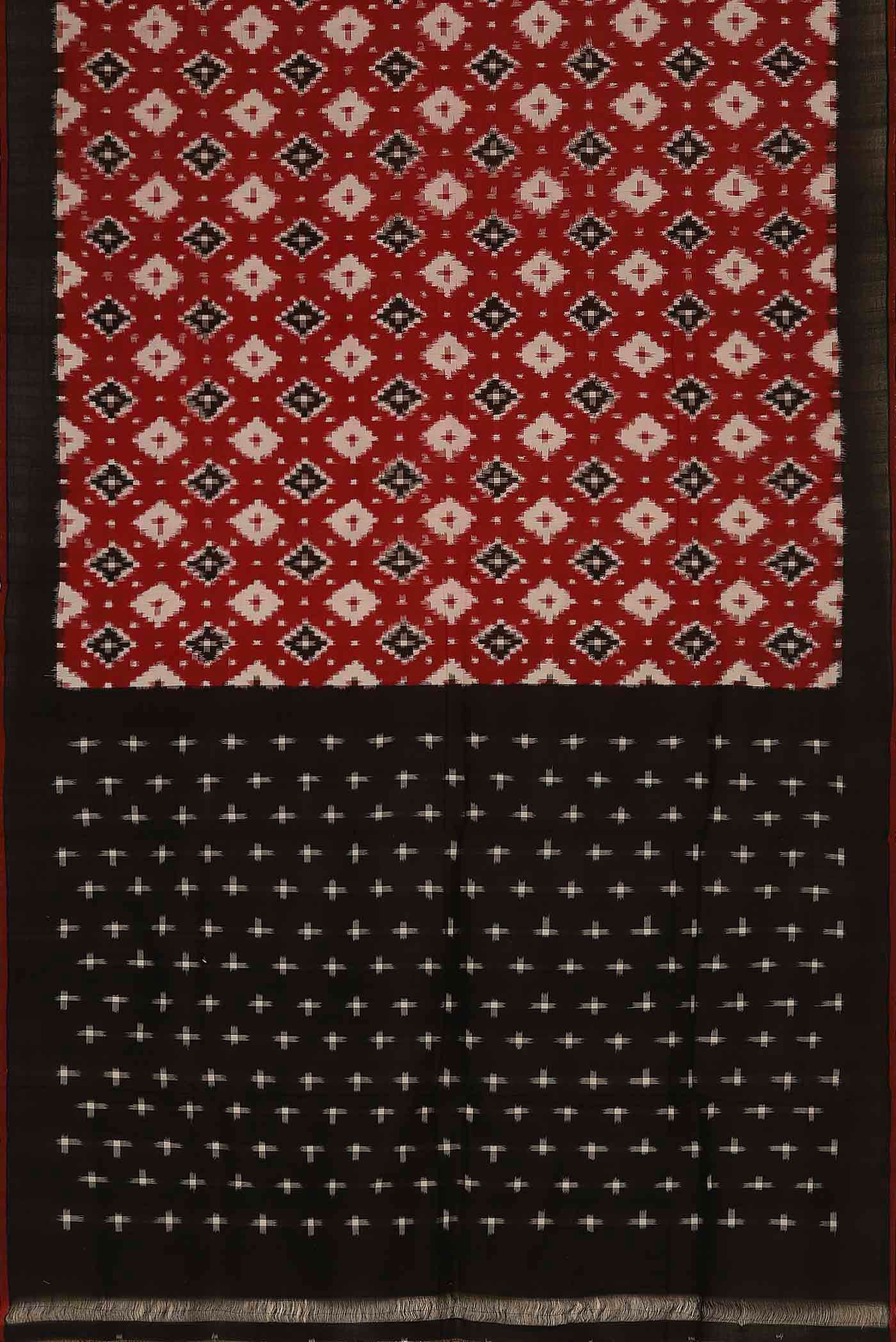 Red Pochampally Cotton Saree