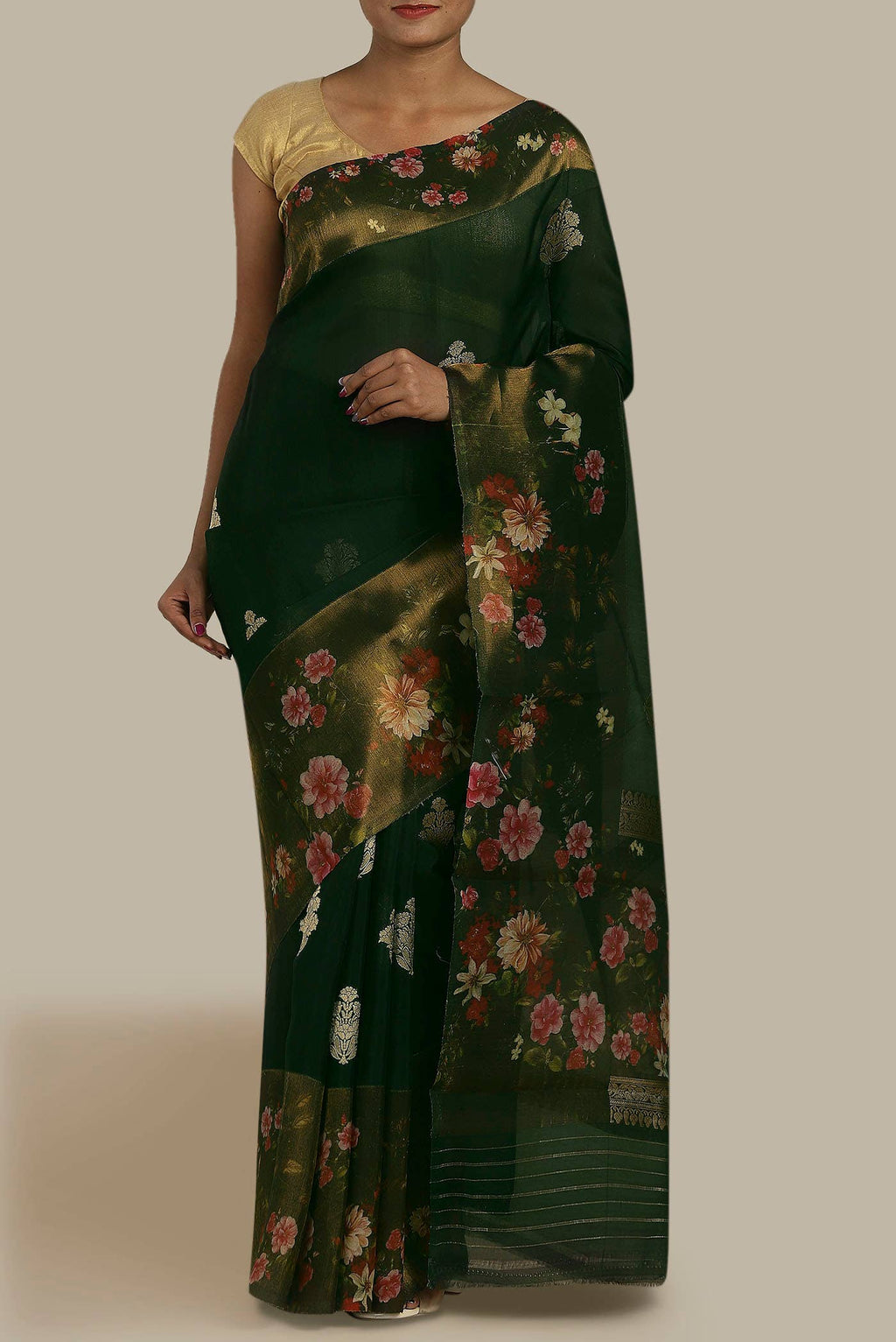 Black Banarasi Silk Saree