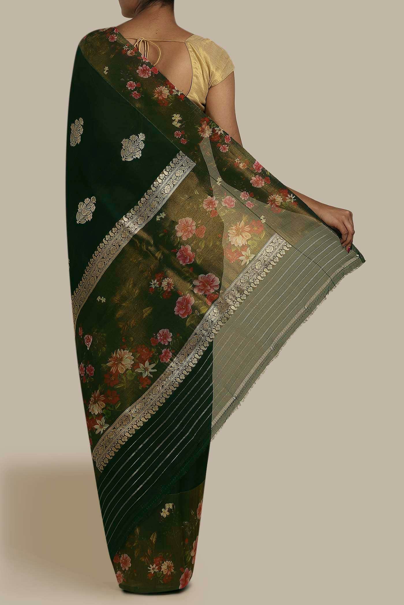 Black Banarasi Silk Saree