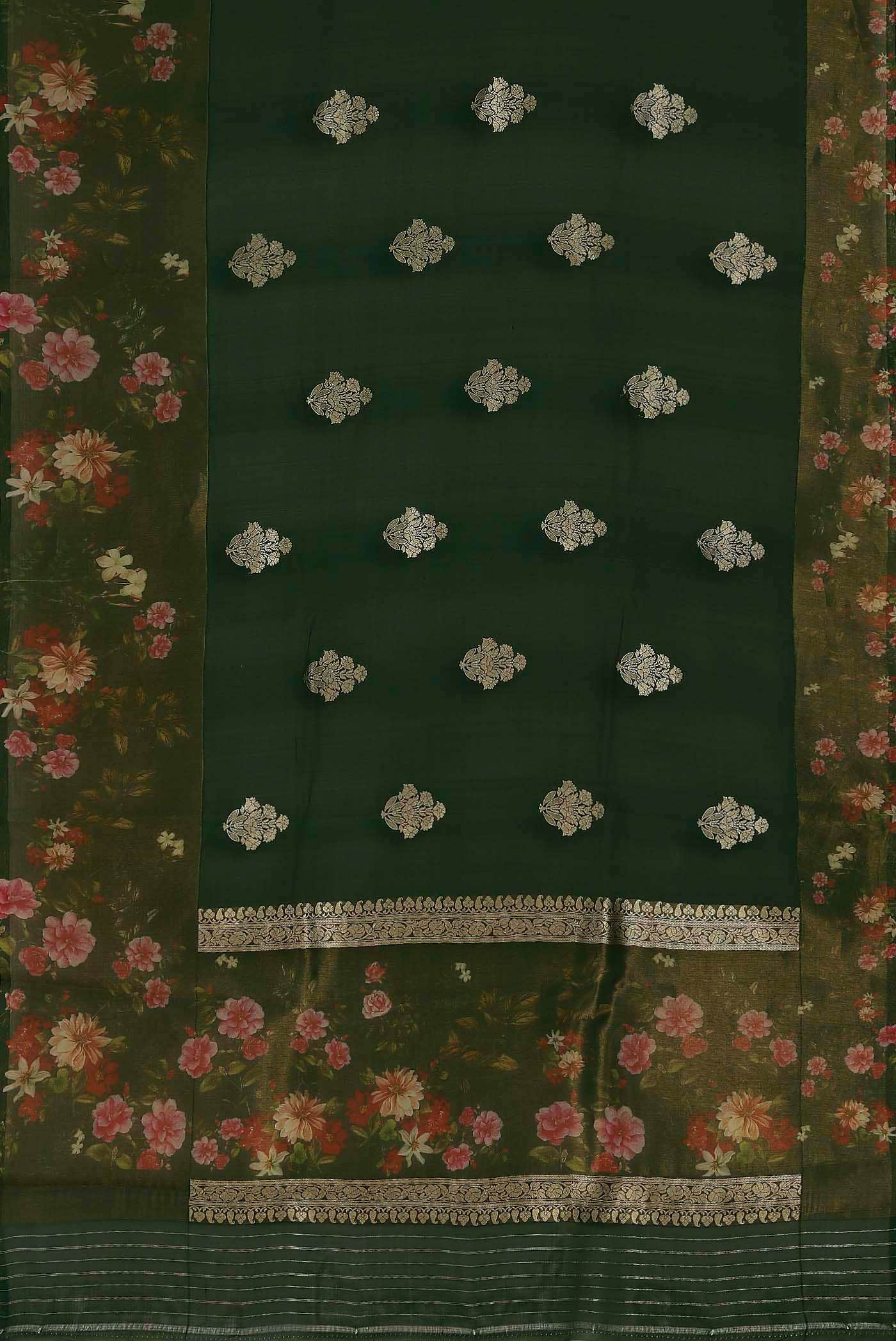 Black Banarasi Silk Saree