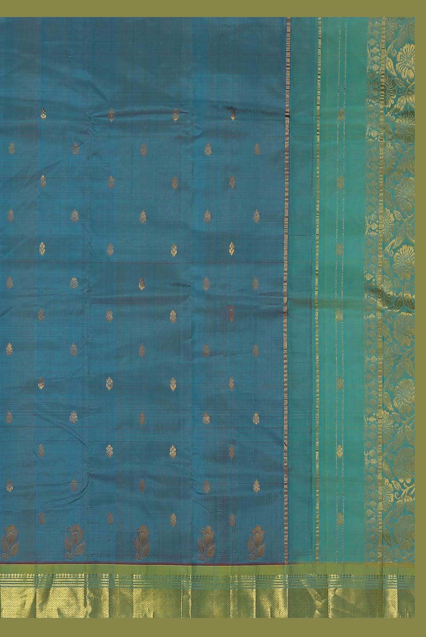 Blue Kanchipuram Silk Saree