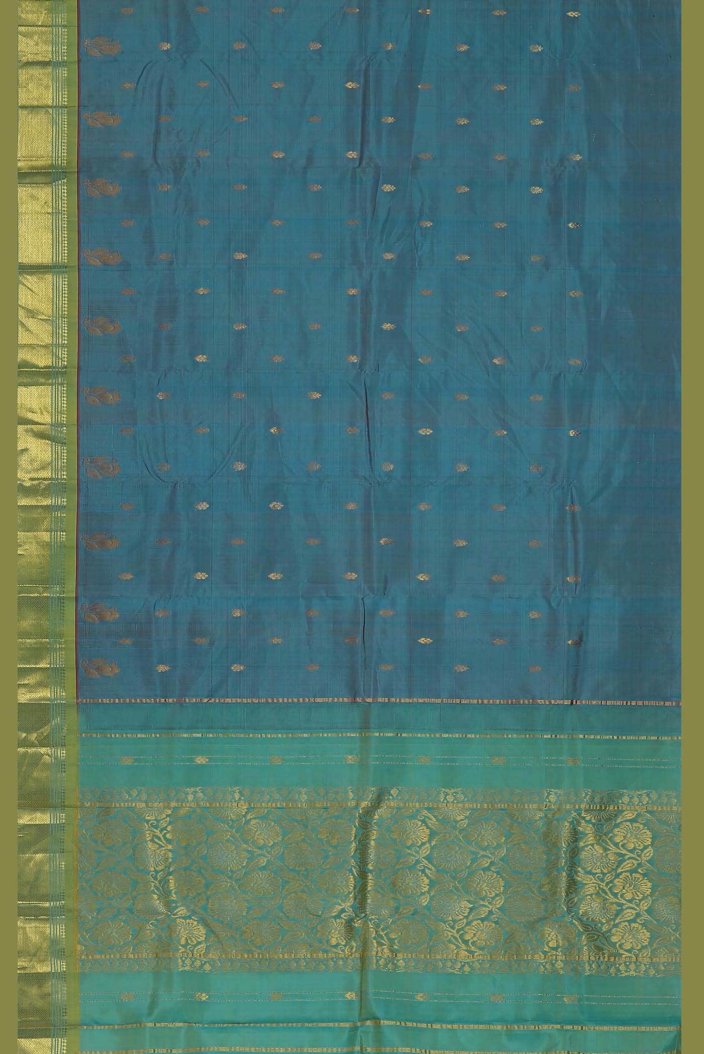 Blue Kanchipuram Silk Saree
