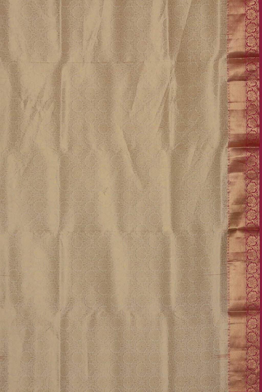 Cream Soft Silk Saree